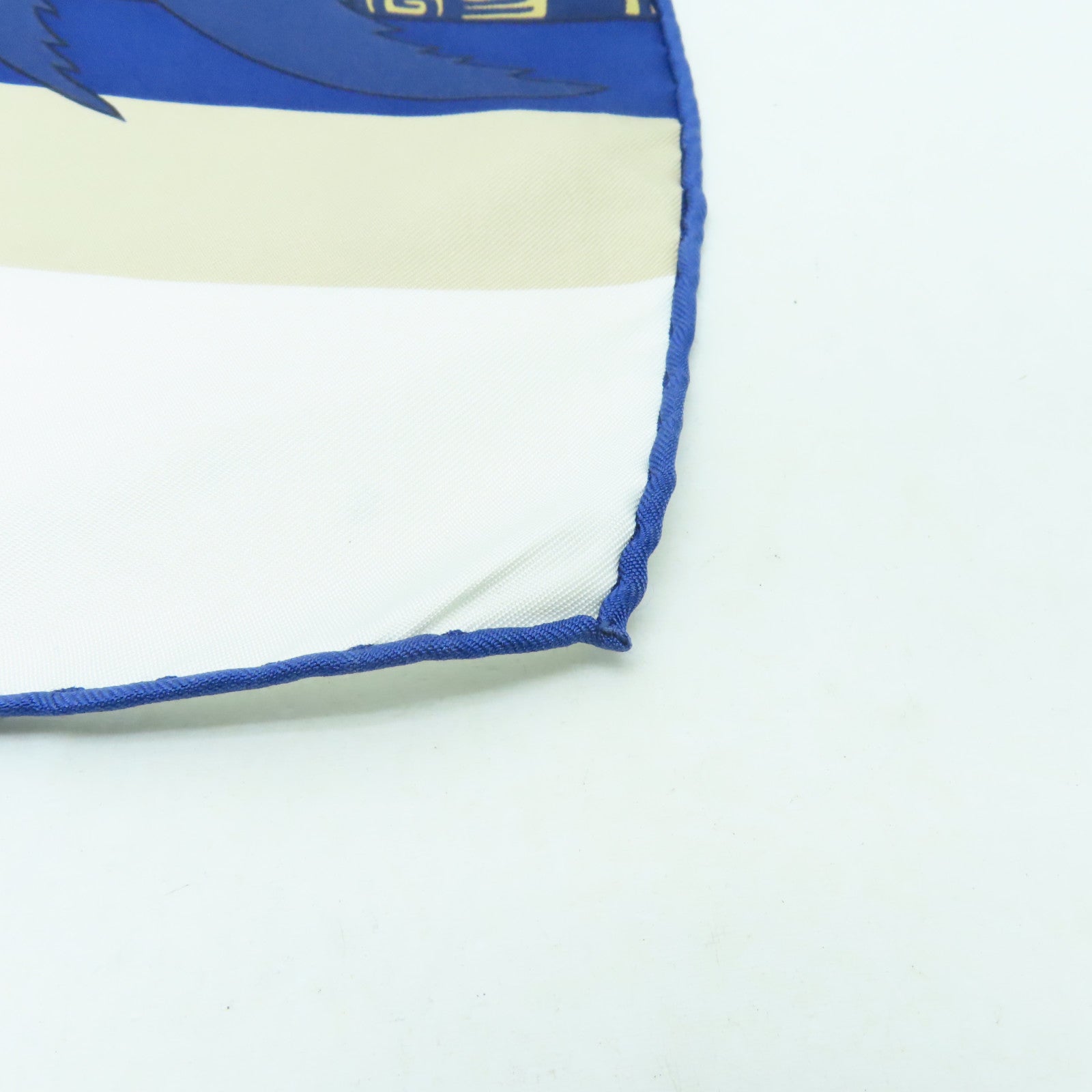 HERMES 【激減優惠】絲質Scarf 180x90圍巾白色/藍色/啡色