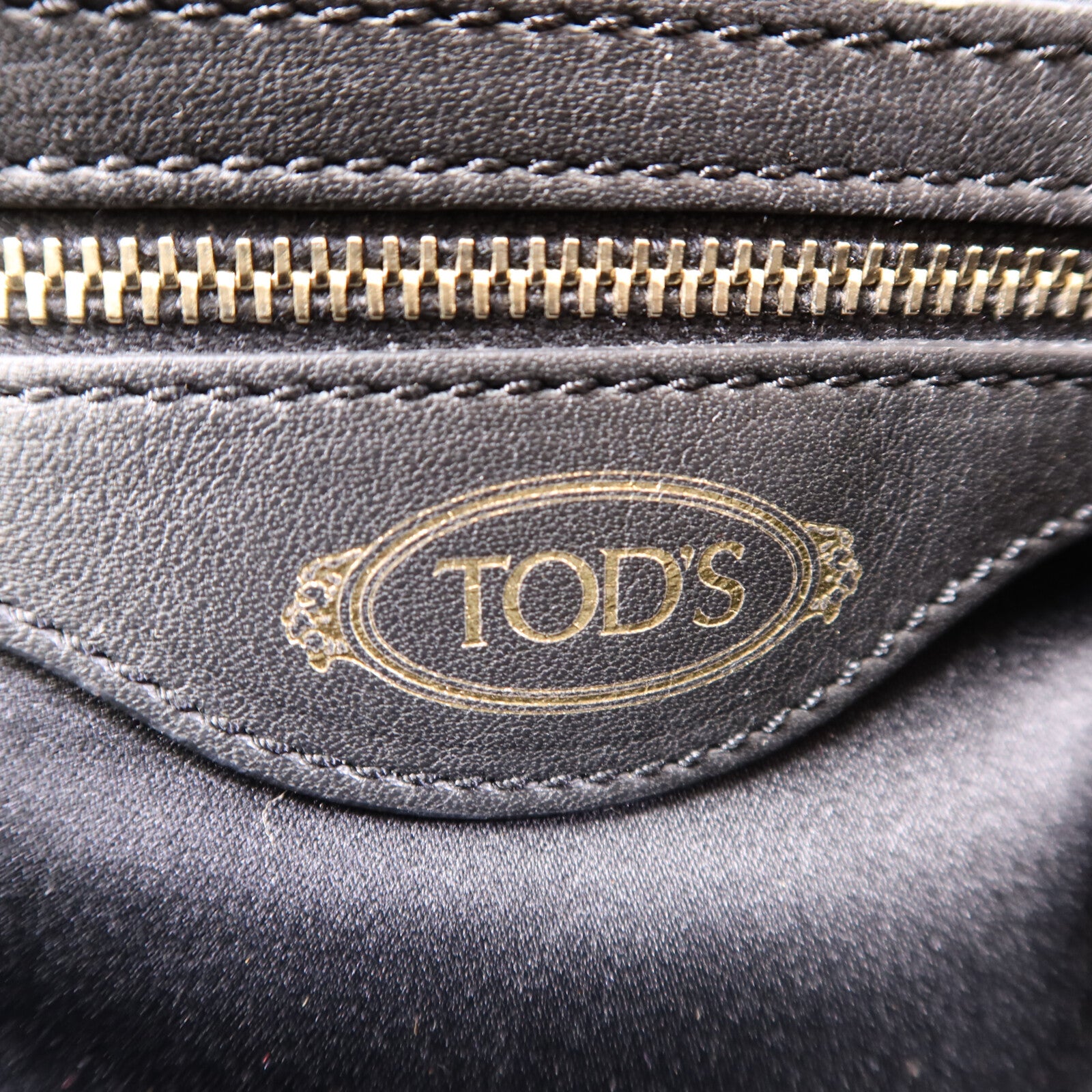 TOD'S 牛皮皮革2 Way Shoulder Bag銀扣肩背袋