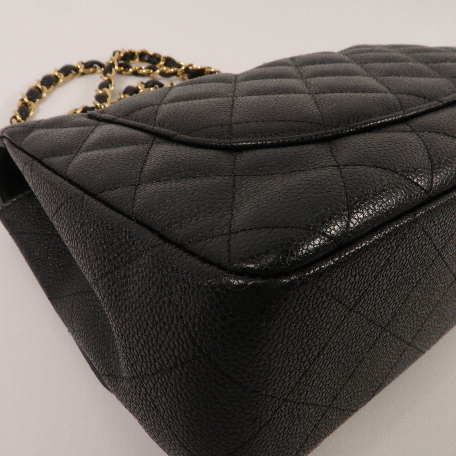 CHANEL 牛皮皮革Large Classic鏈帶肩背袋
