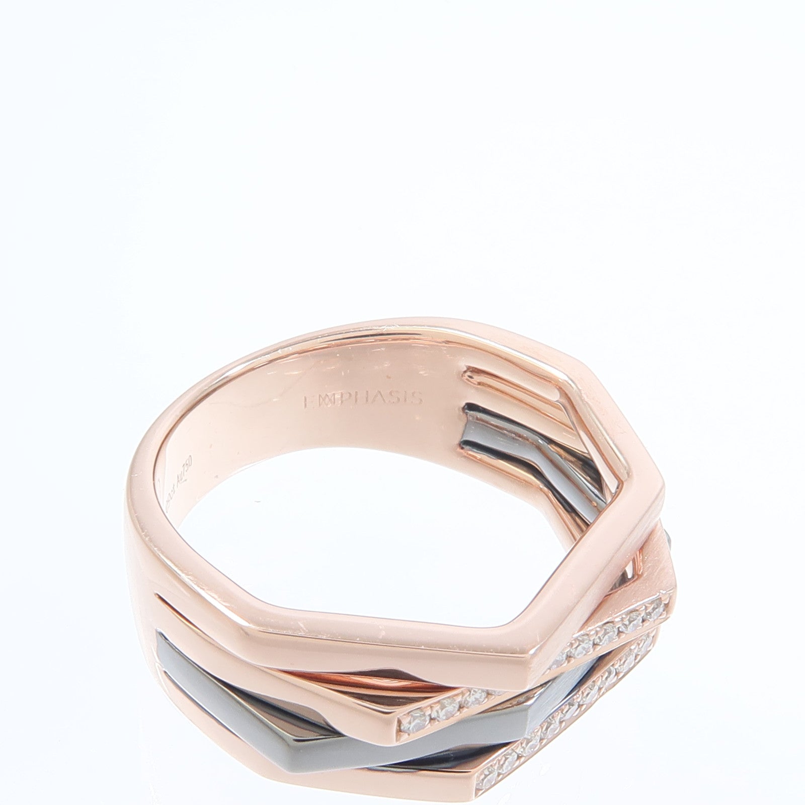 JEWELRY 18K紅金/黑金Diamond Ring鑽石戒指