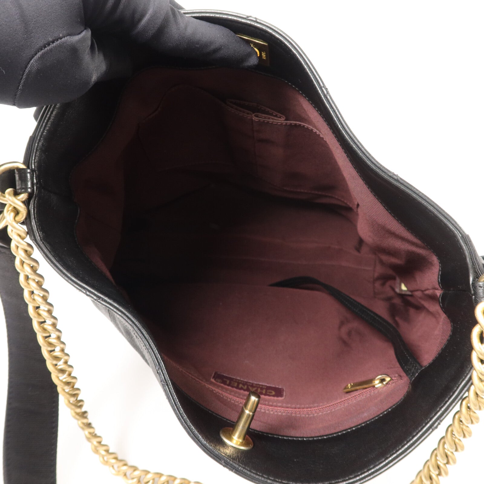 CHANEL 牛皮皮革Hobo Bag手挽肩背兩用袋