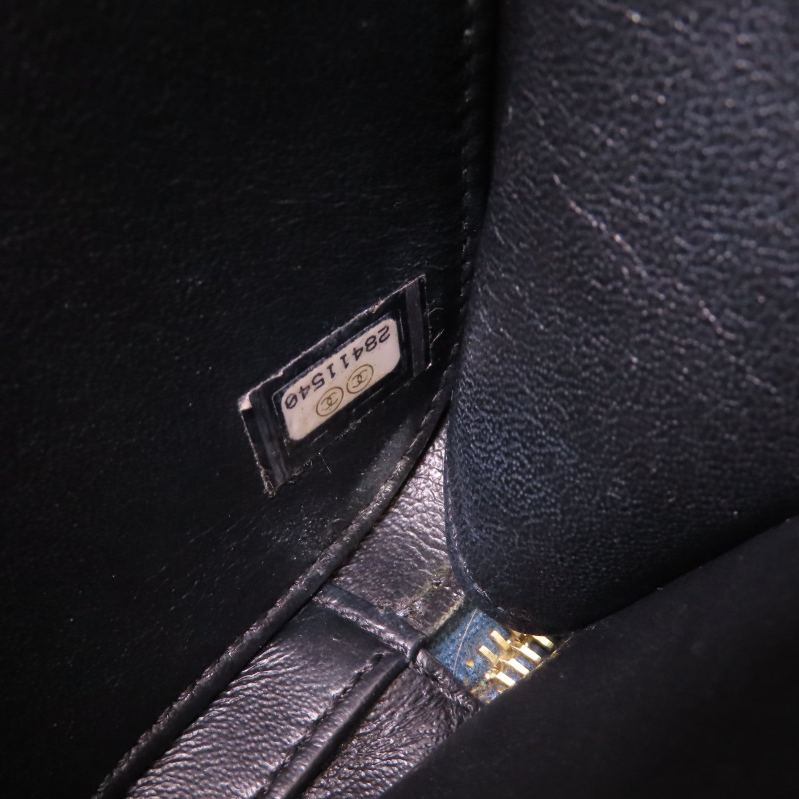 CHANEL 【激減優惠】菱格Caviar皮革Filigree Vanity Case 2Way Shoulder Bag金扣鏈帶手挽肩背兩用袋藍色/黑色