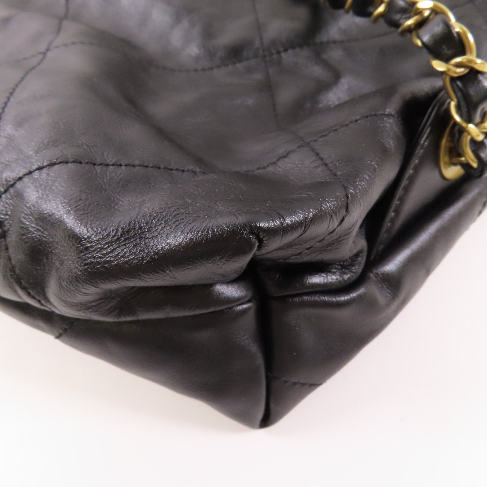 CHANEL GHW Chanel 22 Backpack Rucksack AS3859 Calfskin Leather Black