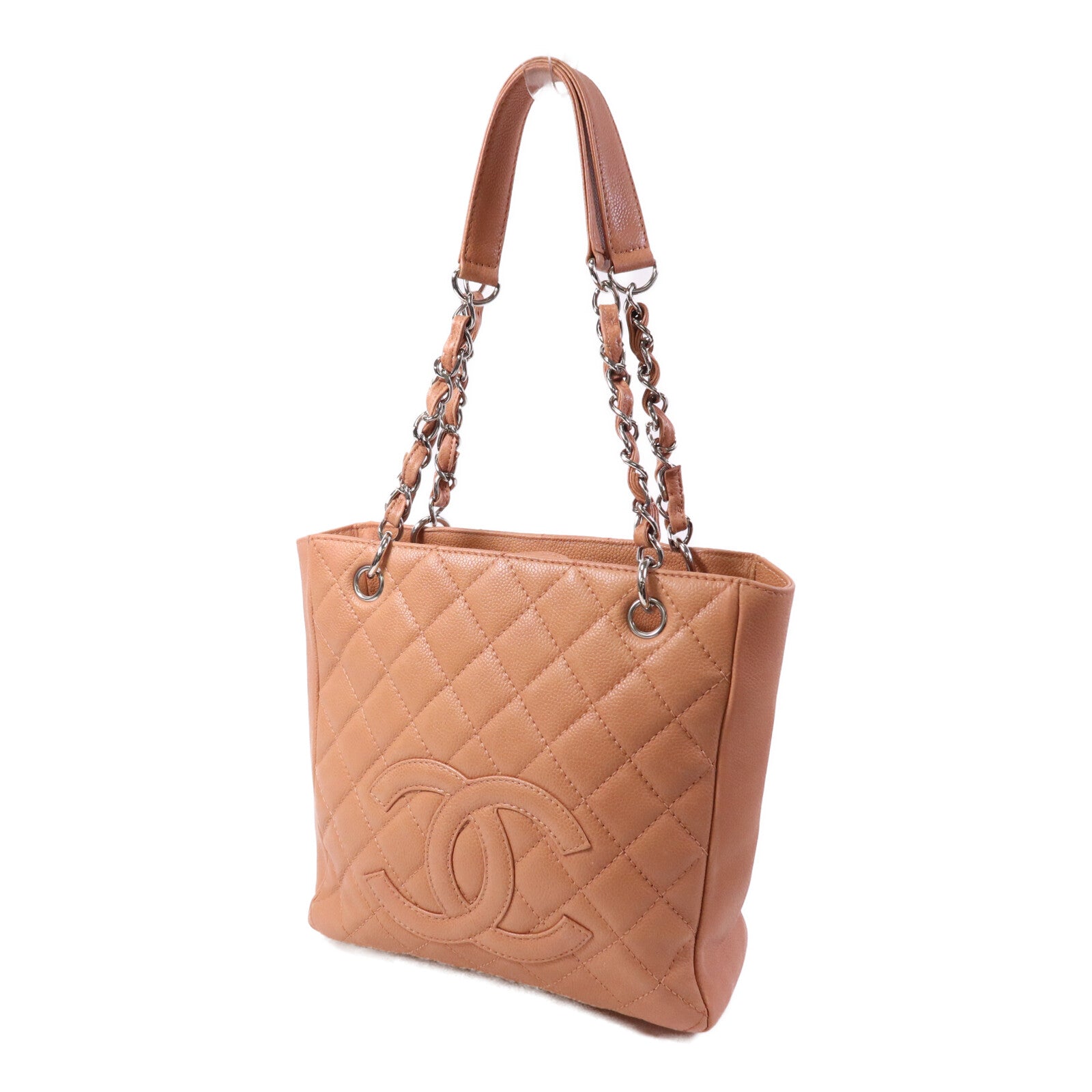 CHANEL PST Petite Shopping Tote Bag金扣鏈帶肩背袋