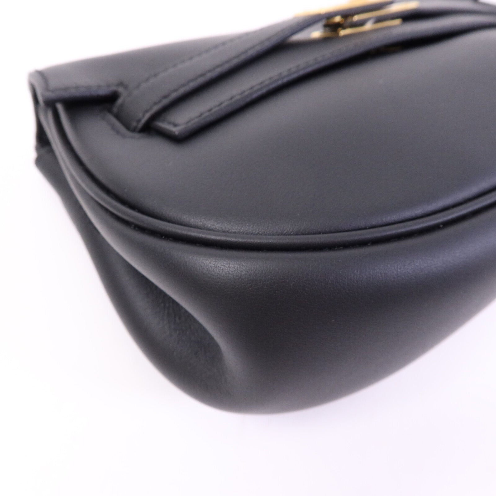 HERMES Swift皮革Kelly Moove金扣肩背袋Noir