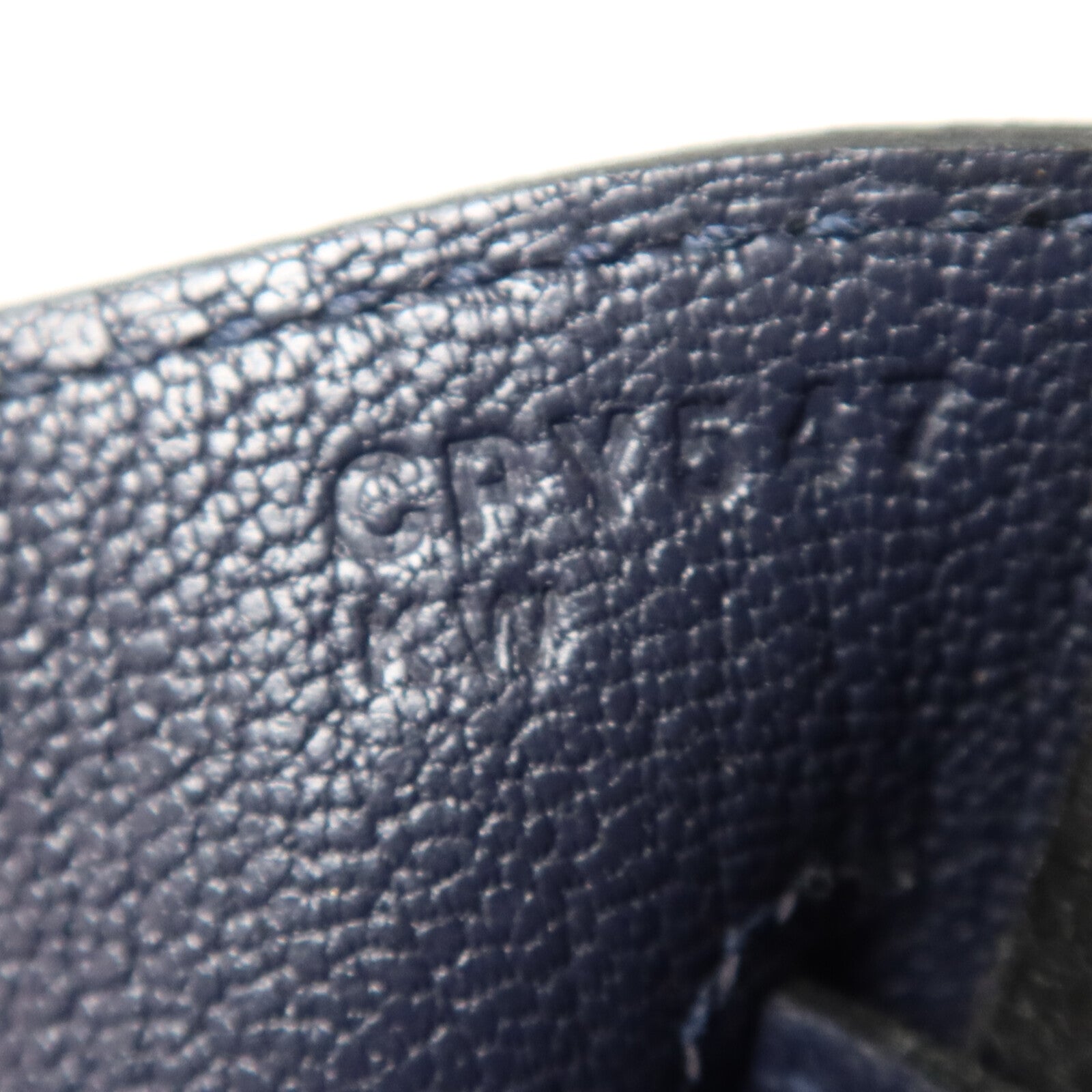 HERMES Togo皮革Birkin 30手挽袋Bleu Nuit