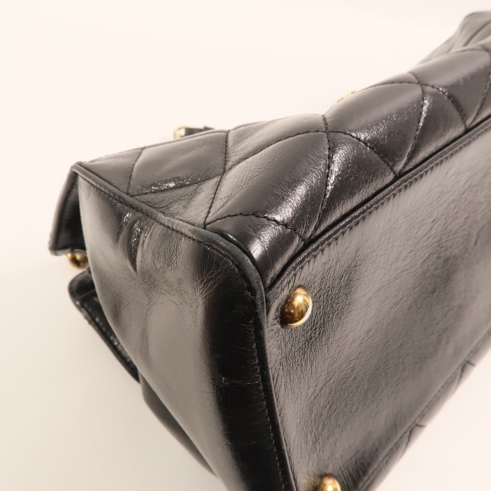 CHANEL 牛皮皮革Perfect Edge Tote金扣鏈帶肩背袋
