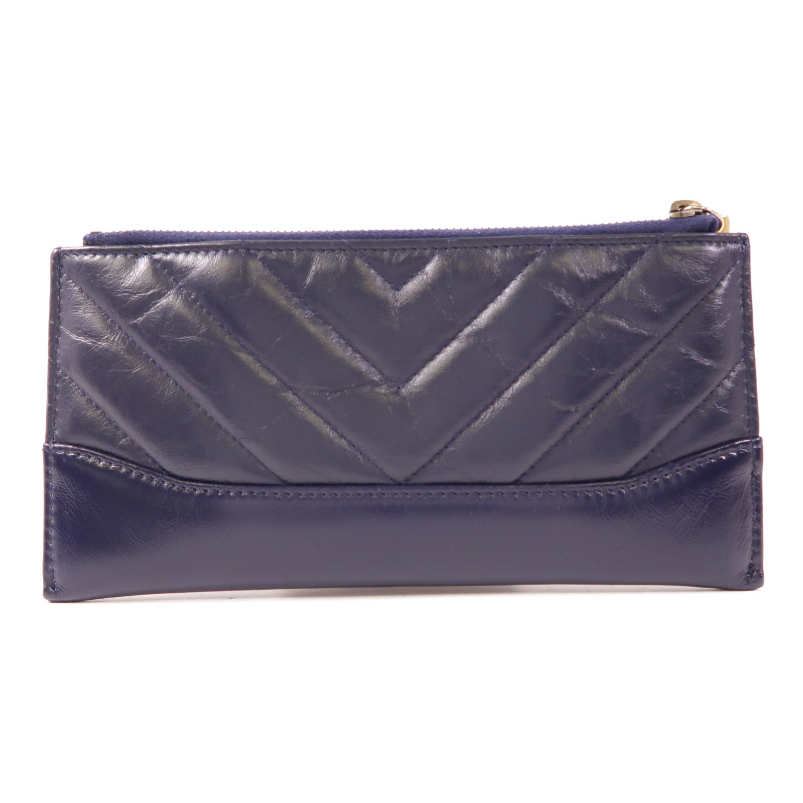 CHANEL 【激減優惠】牛皮皮革Long Wallet金扣長錢包