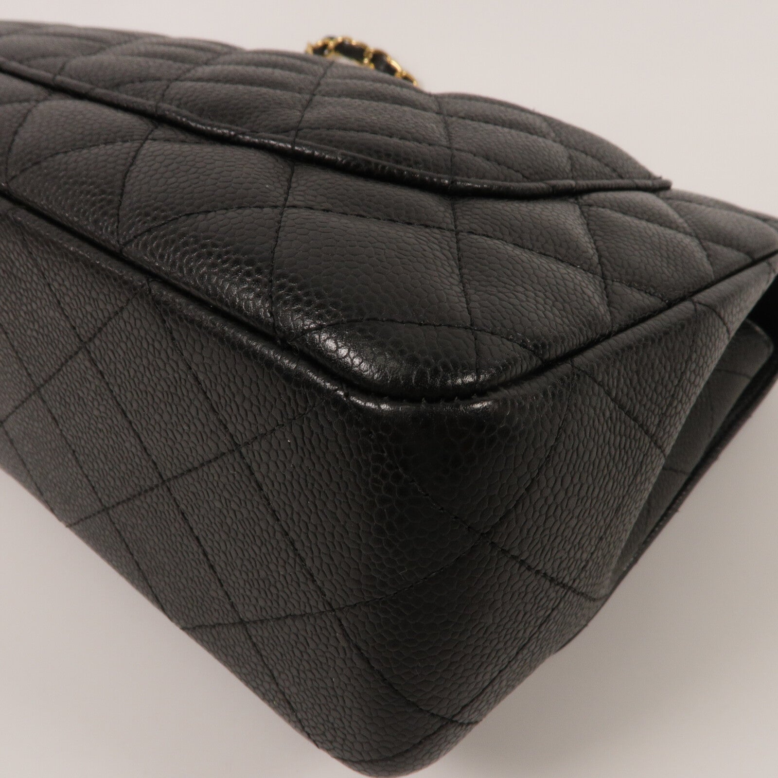 CHANEL 牛皮皮革Large Classic鏈帶肩背袋