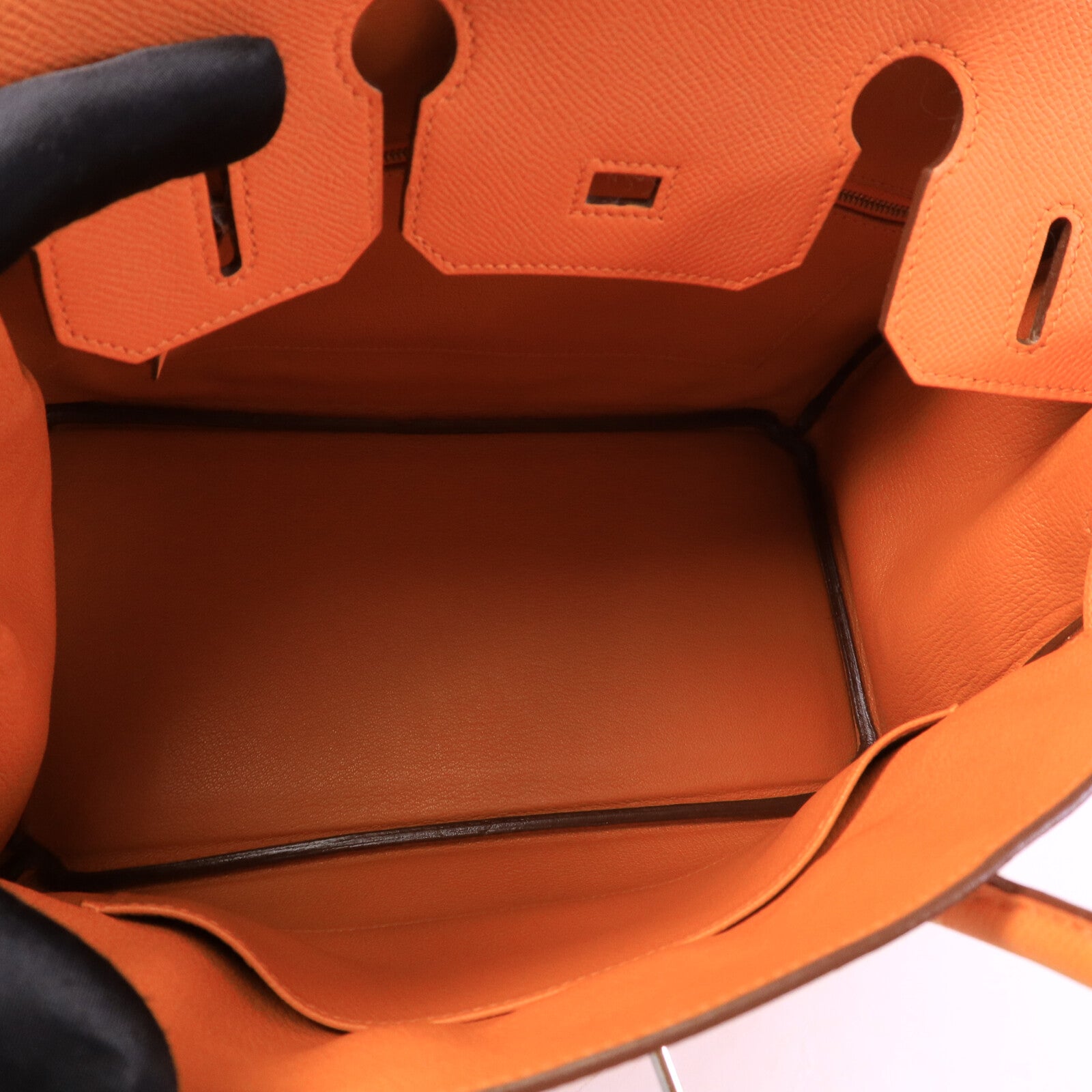 HERMES Epsom皮革Birkin 30手挽袋Orange