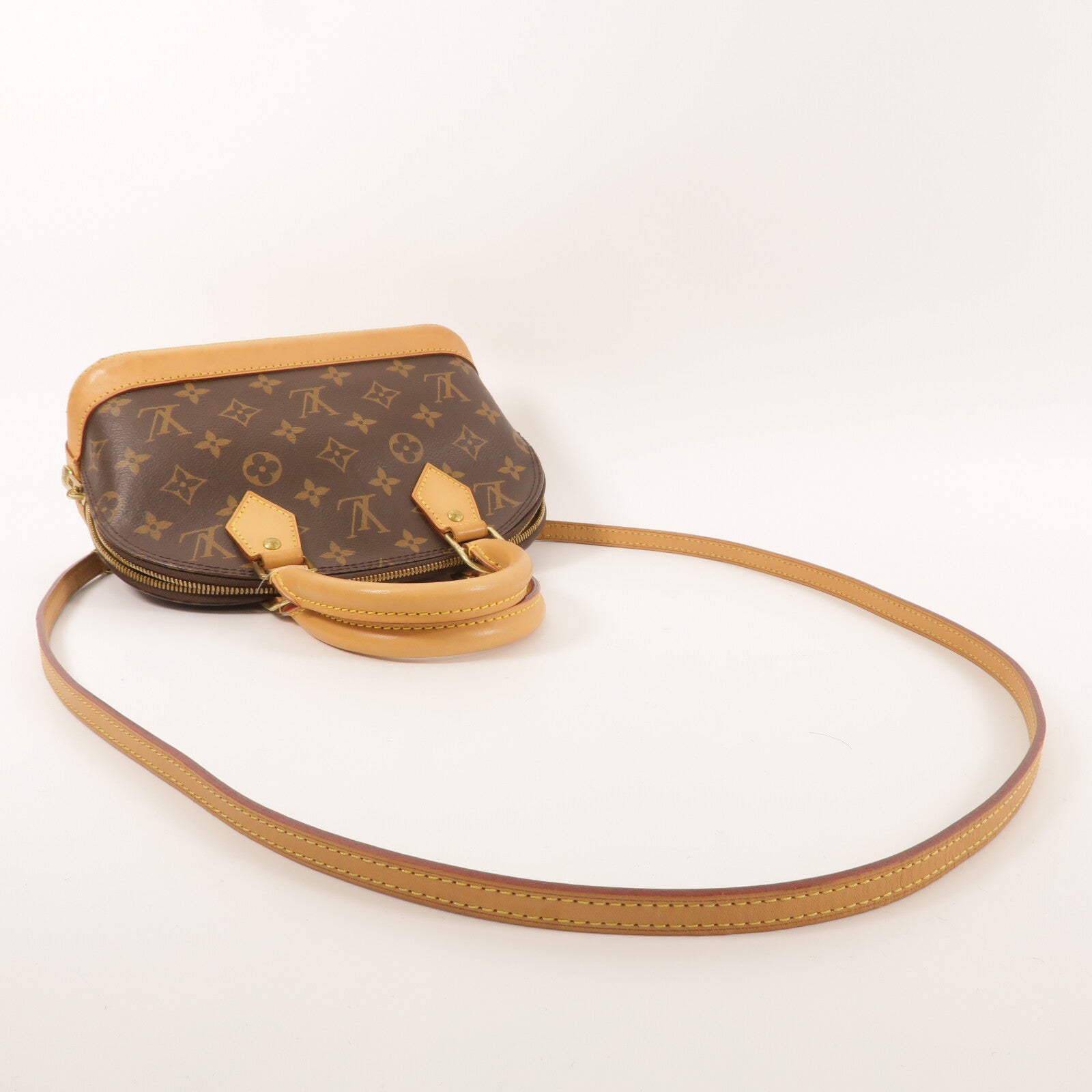 LOUIS VUITTON 塗層帆布Alma BB手挽肩背兩用袋