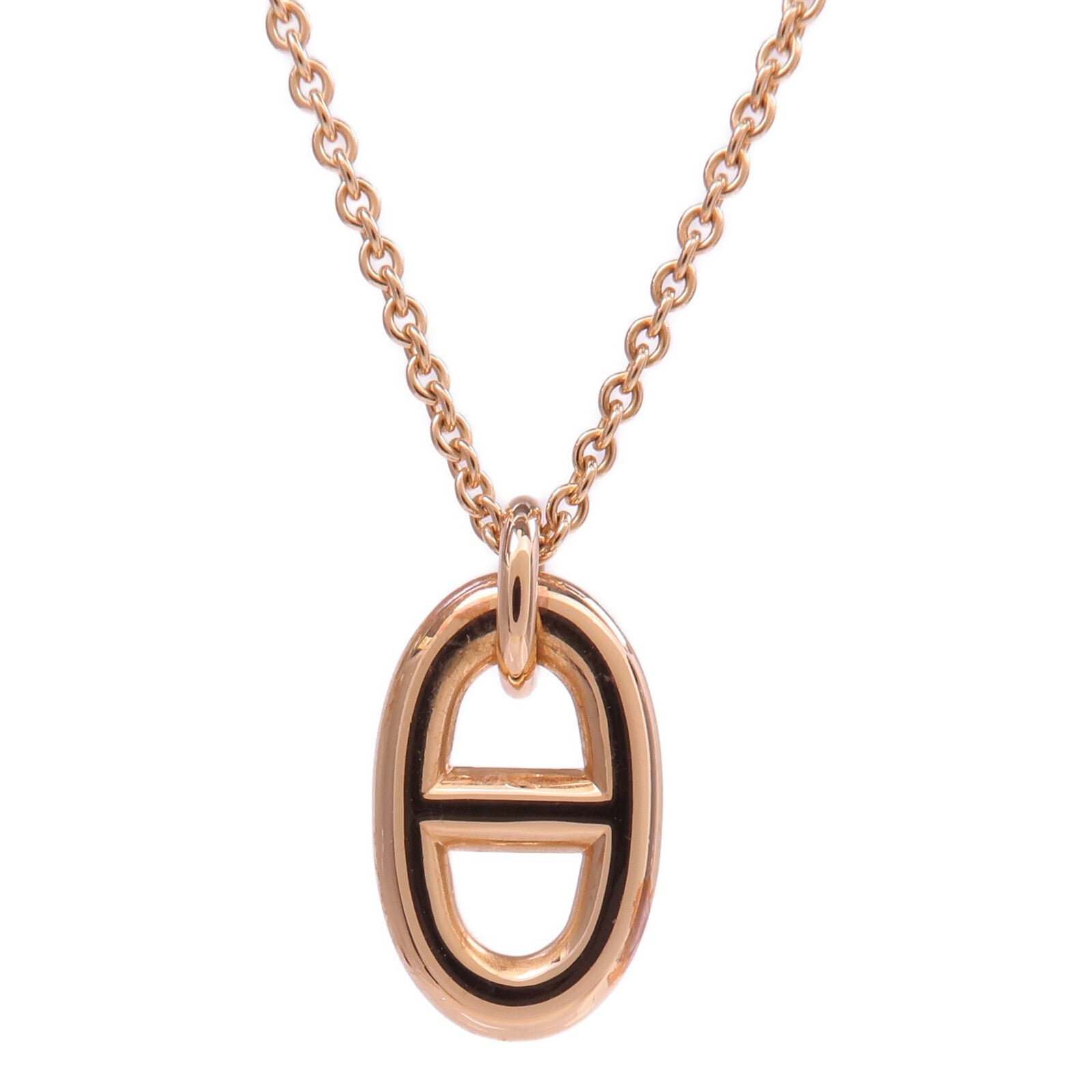 HERMES 18K玫瑰金Farandoie Pendant項鍊