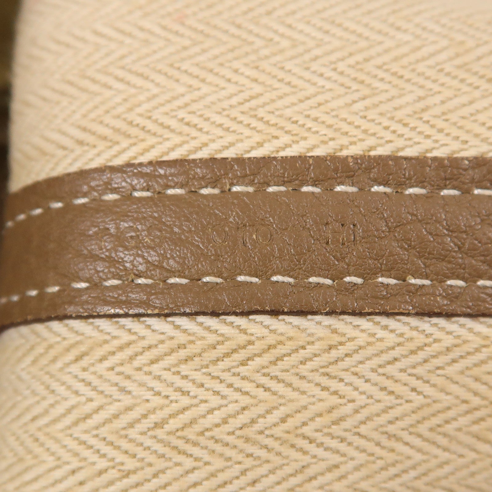 HERMES Negonda皮革Garden Party TPM銀扣手挽袋Etoupe