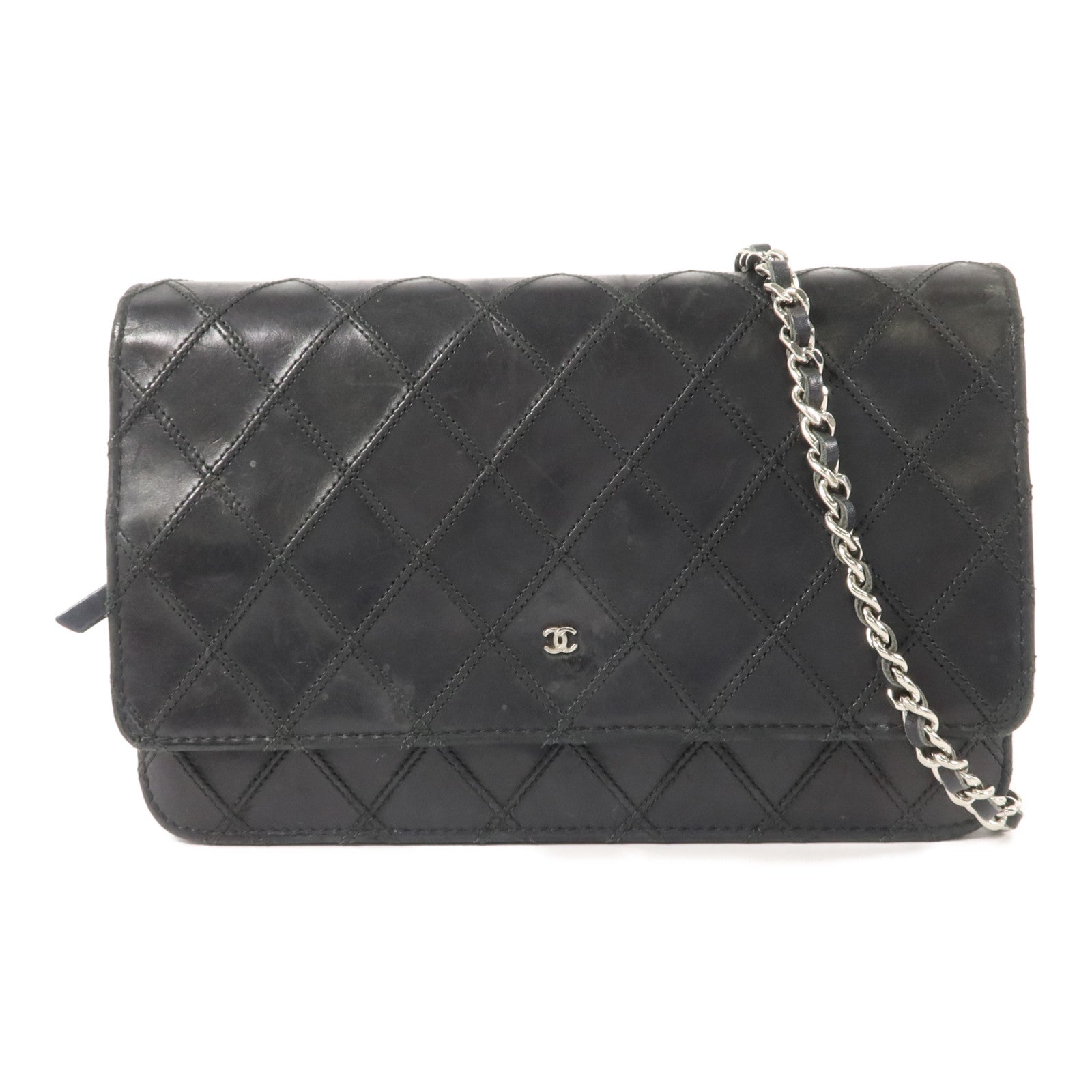 CHANEL 牛皮皮革Wallet On Chain鏈帶肩背袋