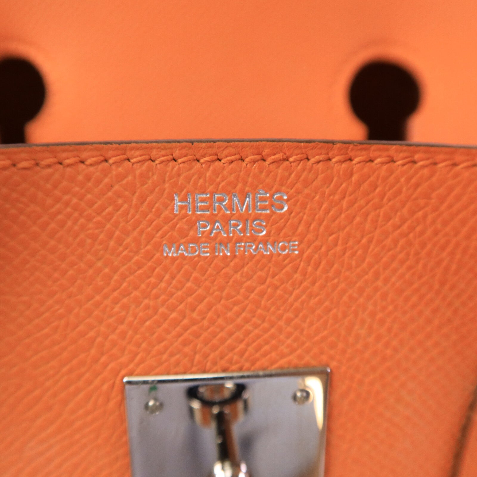 HERMES Epsom皮革Birkin 30手挽袋Orange