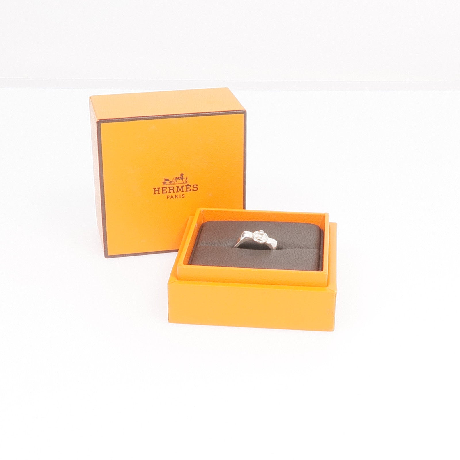 HERMES 【激減優惠】925純銀Collier de chien Ring戒指Hermes#50/US#5.25