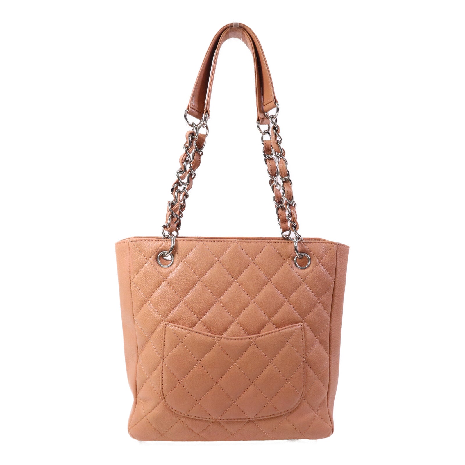 CHANEL PST Petite Shopping Tote Bag金扣鏈帶肩背袋
