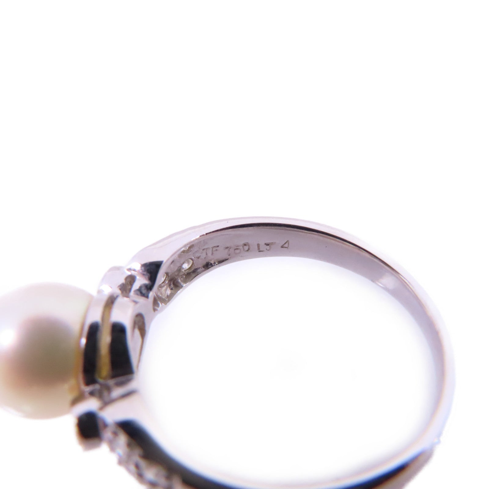 JEWELRY Pearl Ring US#4.75 18K White Gold