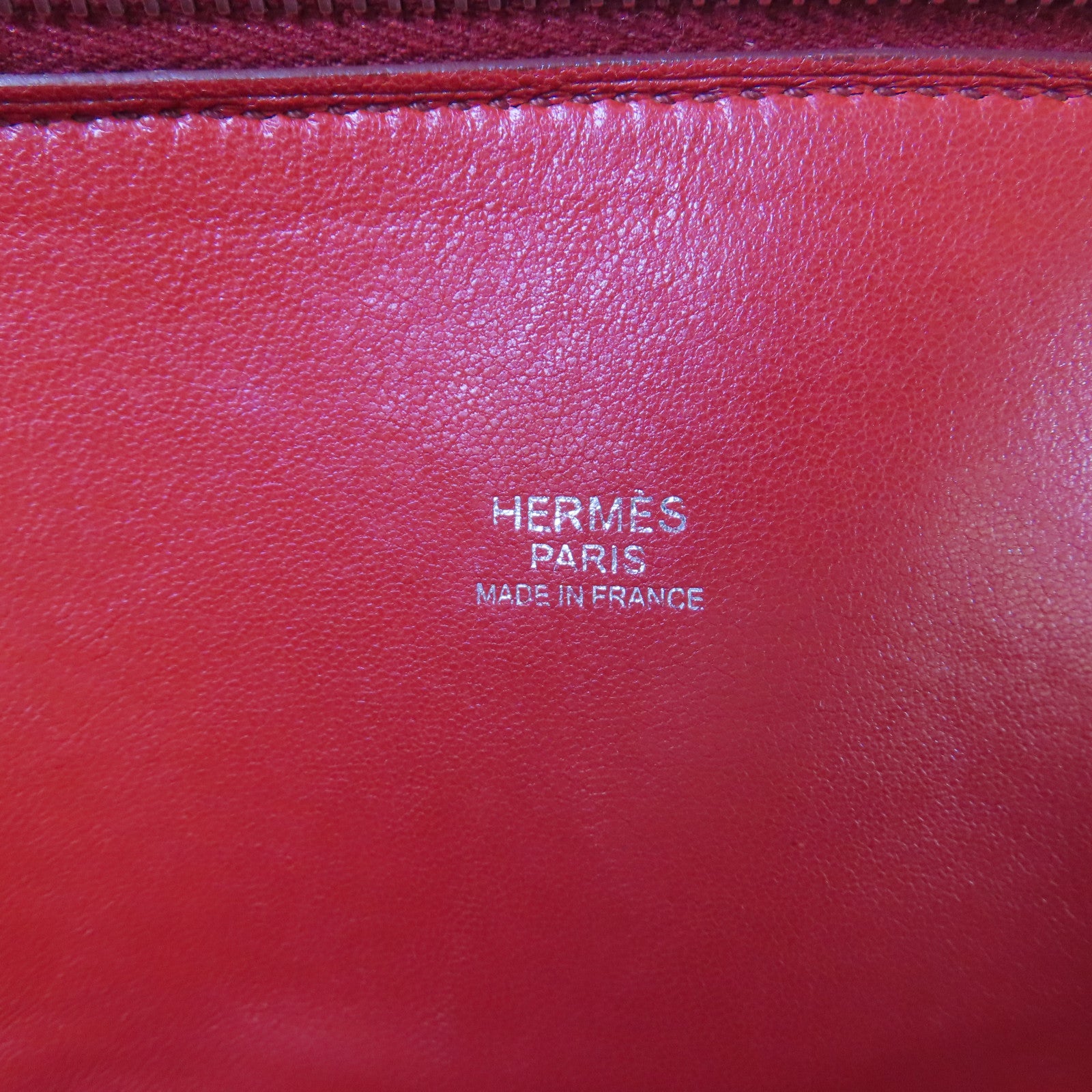 HERMES Clemence皮革Bolide 31 2Way Shoulder Bag銀扣手挽肩背兩用袋Q5  Rouge Casaque/卡薩克紅色