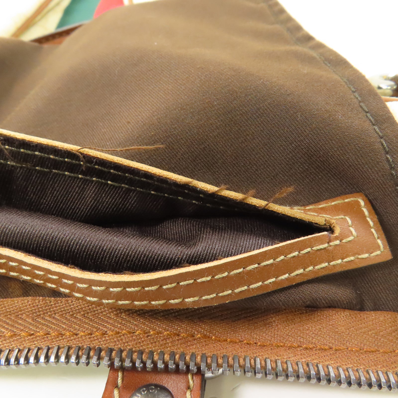 GUCCI 塗層帆布Boston Bag銀扣波士頓包