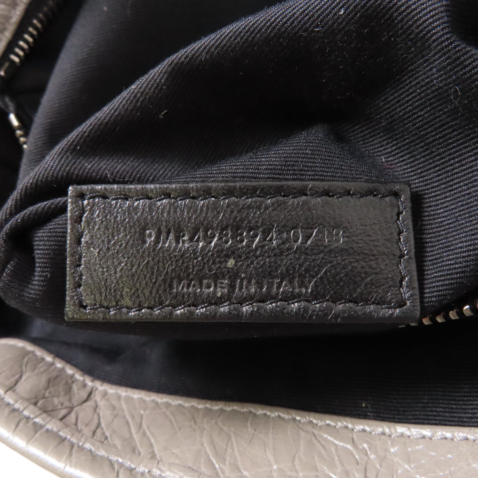 SAINT LAURENT 牛皮皮革Niki Bag銀扣鏈帶肩背袋灰色