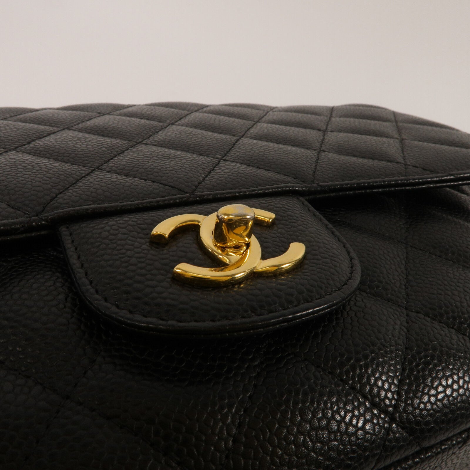 CHANEL 牛皮皮革Large Classic鏈帶肩背袋