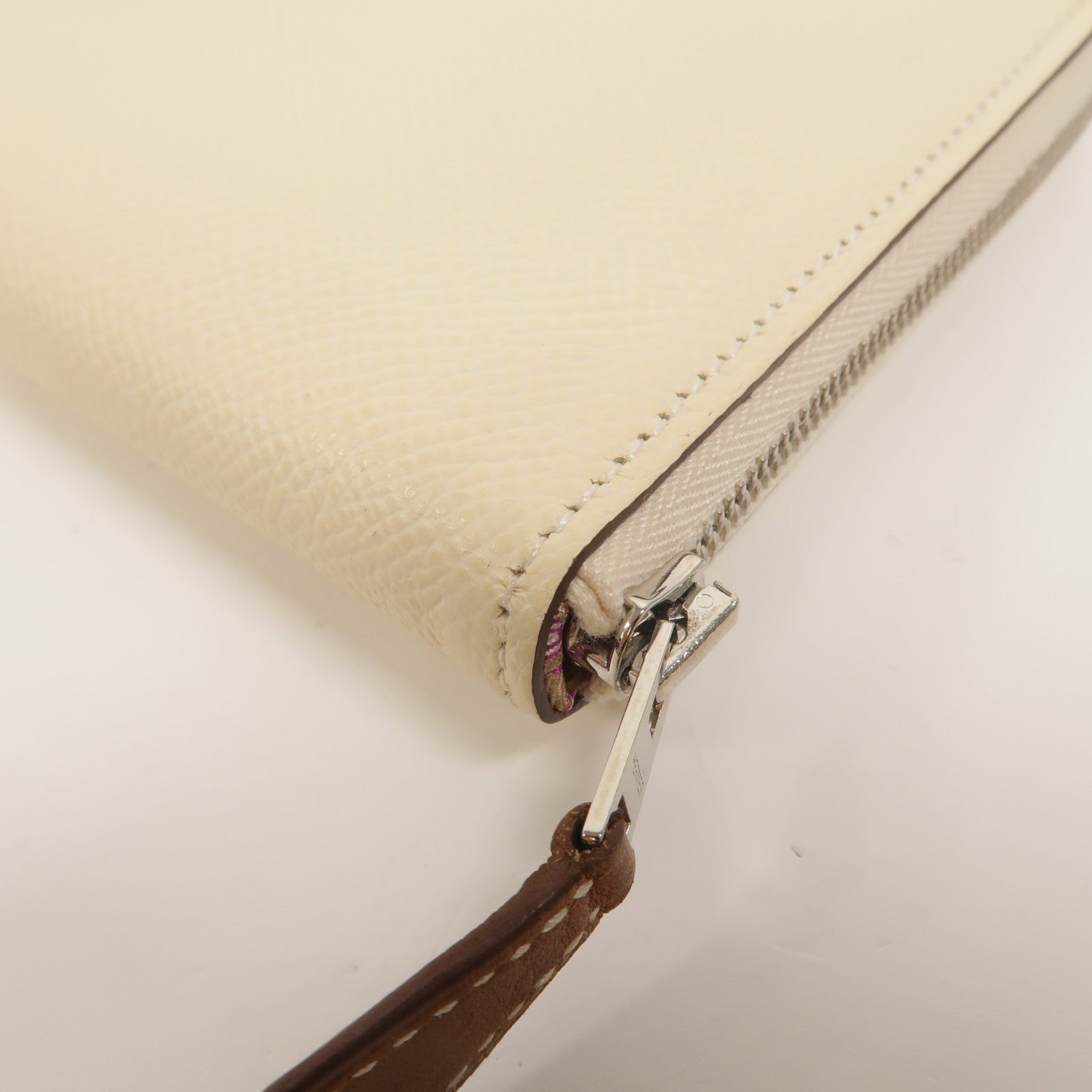 HERMES 【激減優惠】Epsom皮革Silk In Classique長錢包Nata