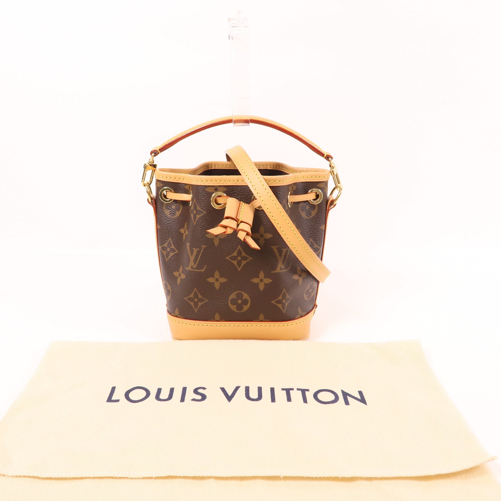 LOUIS VUITTON Monogram Nano Noe金扣手挽肩背兩用袋