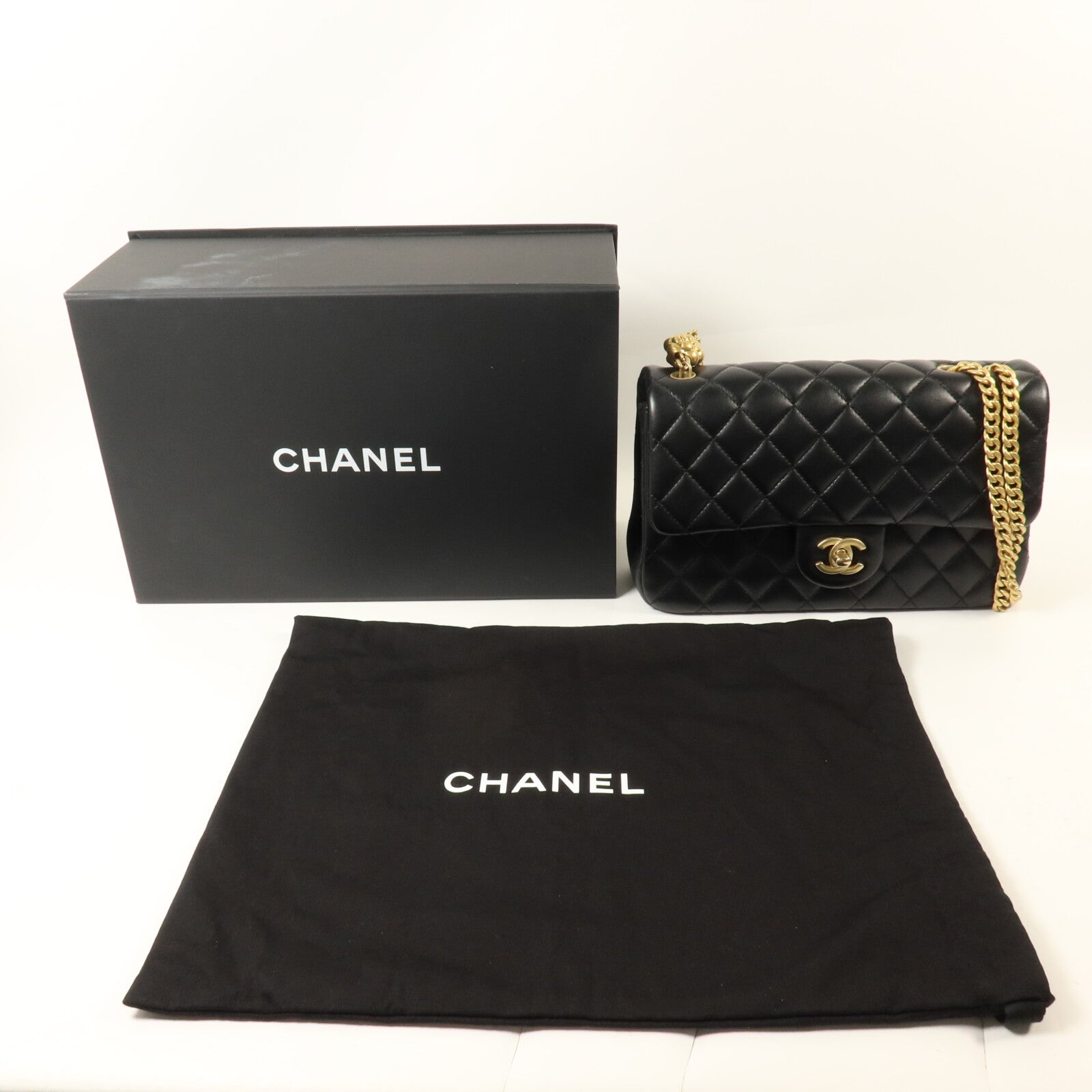 CHANEL 羊皮皮革Camellia Chain鏈帶肩背袋