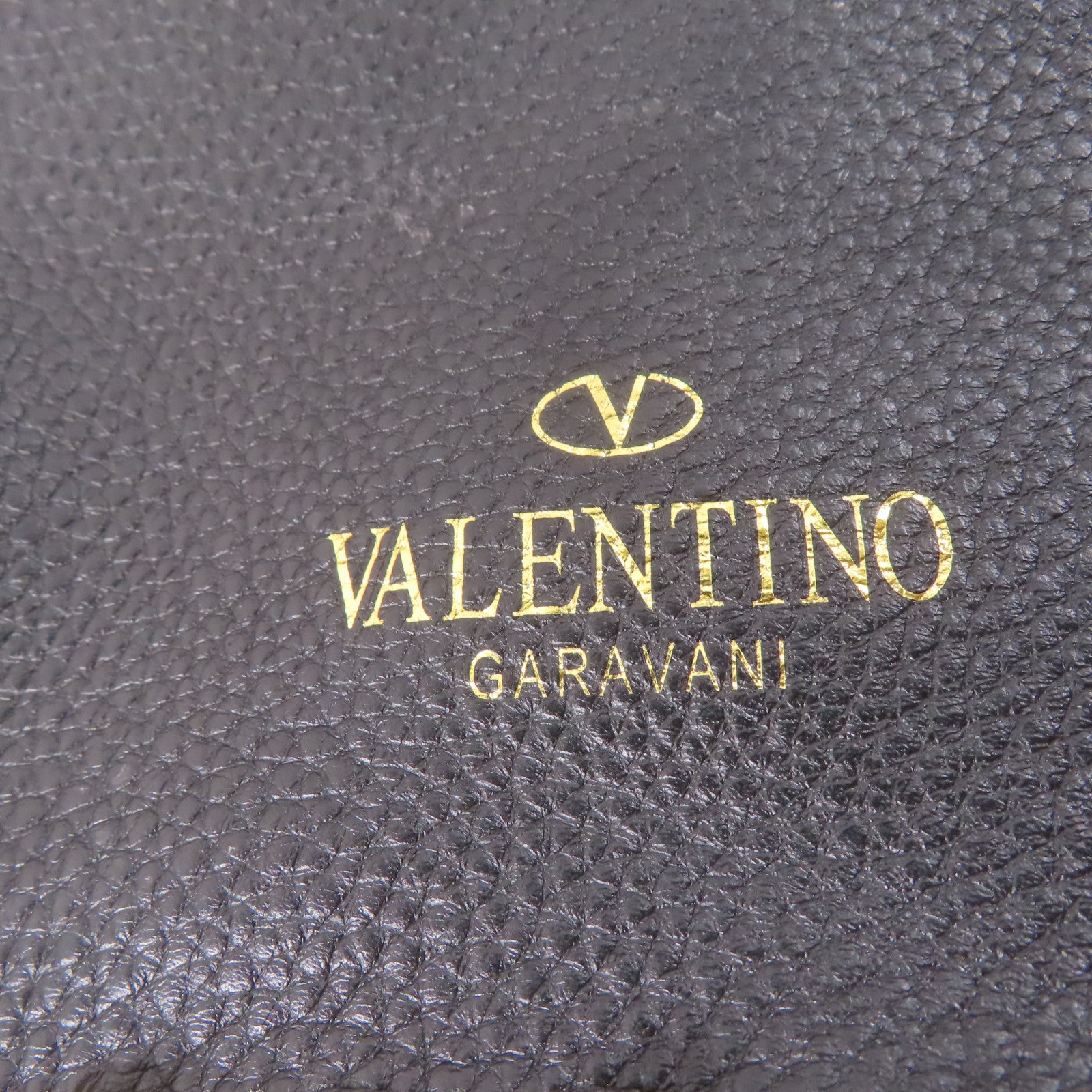 Valentino 【激減優惠】牛皮皮革Tote Bag金扣肩背袋黑色