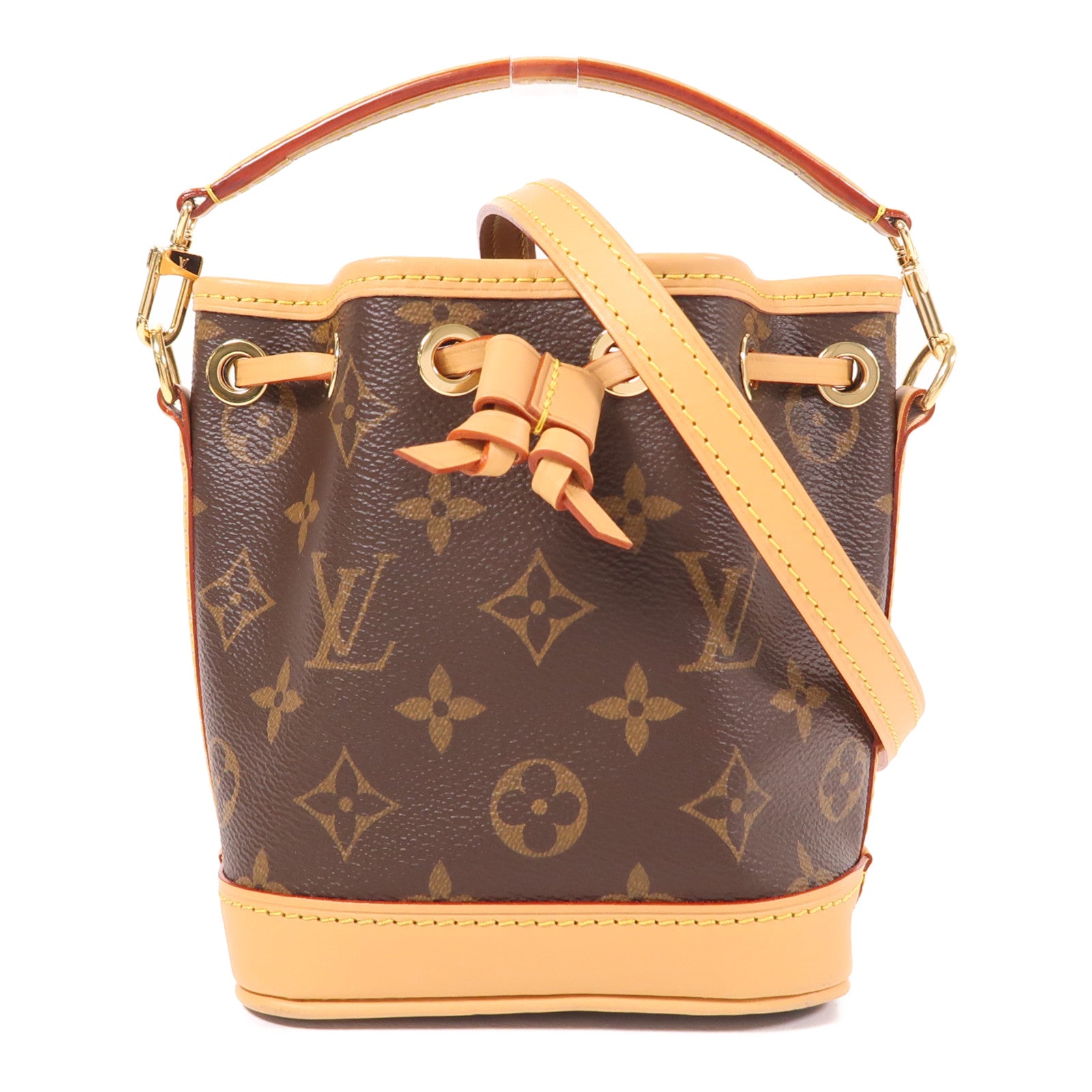 LOUIS VUITTON Monogram Nano Noe金扣手挽肩背兩用袋