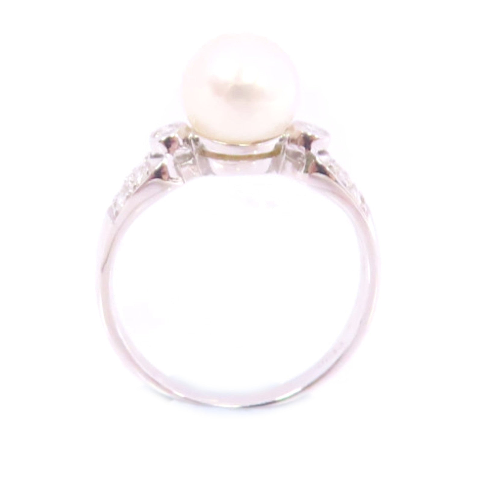 JEWELRY Pearl Ring US#4.75 18K White Gold