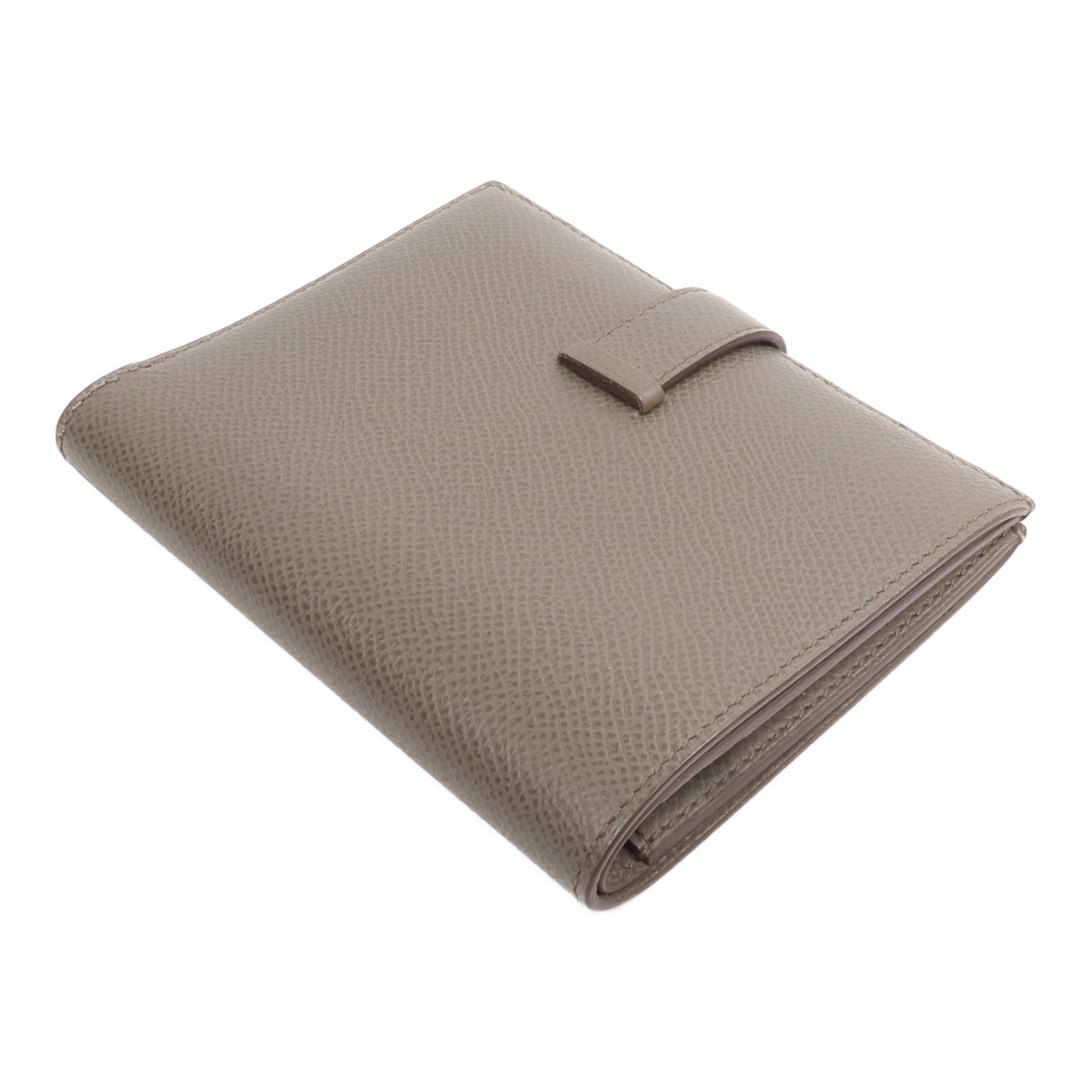 HERMES Epsom皮革Bearn Compact Wallet錢包Etain