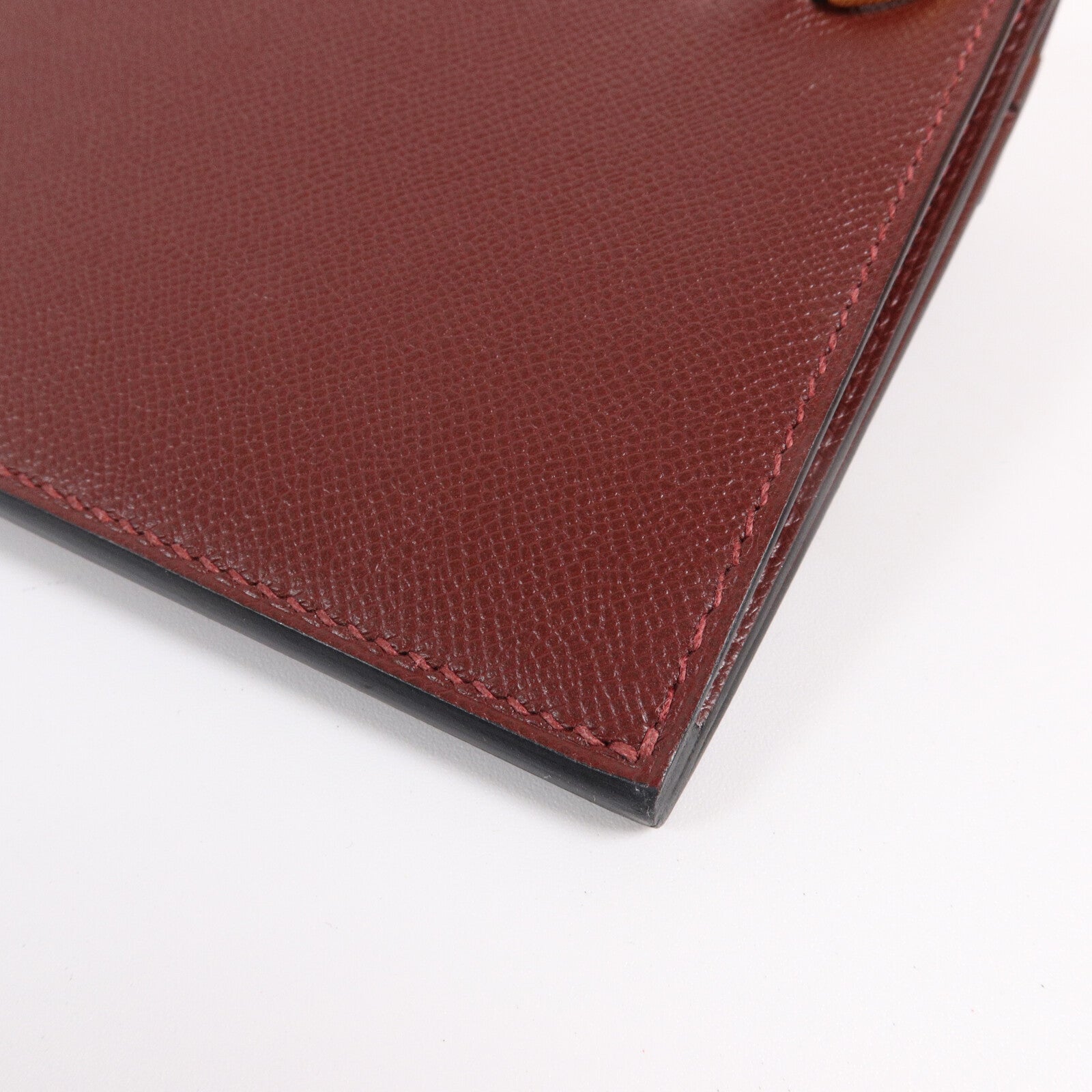 HERMES Madame皮革Kelly Pocket Long Wallet長錢包Rouge H