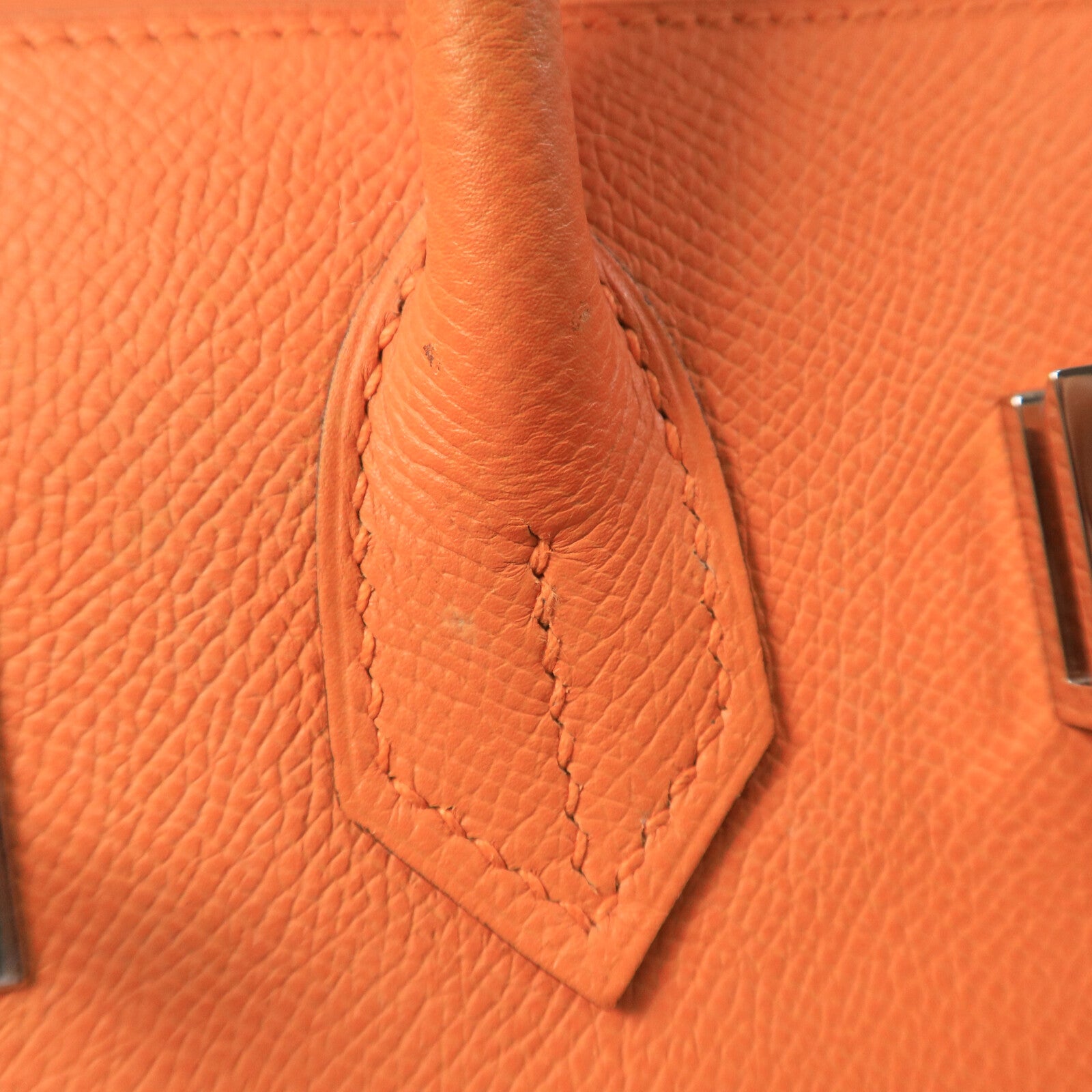 HERMES Epsom皮革Birkin 30手挽袋Orange
