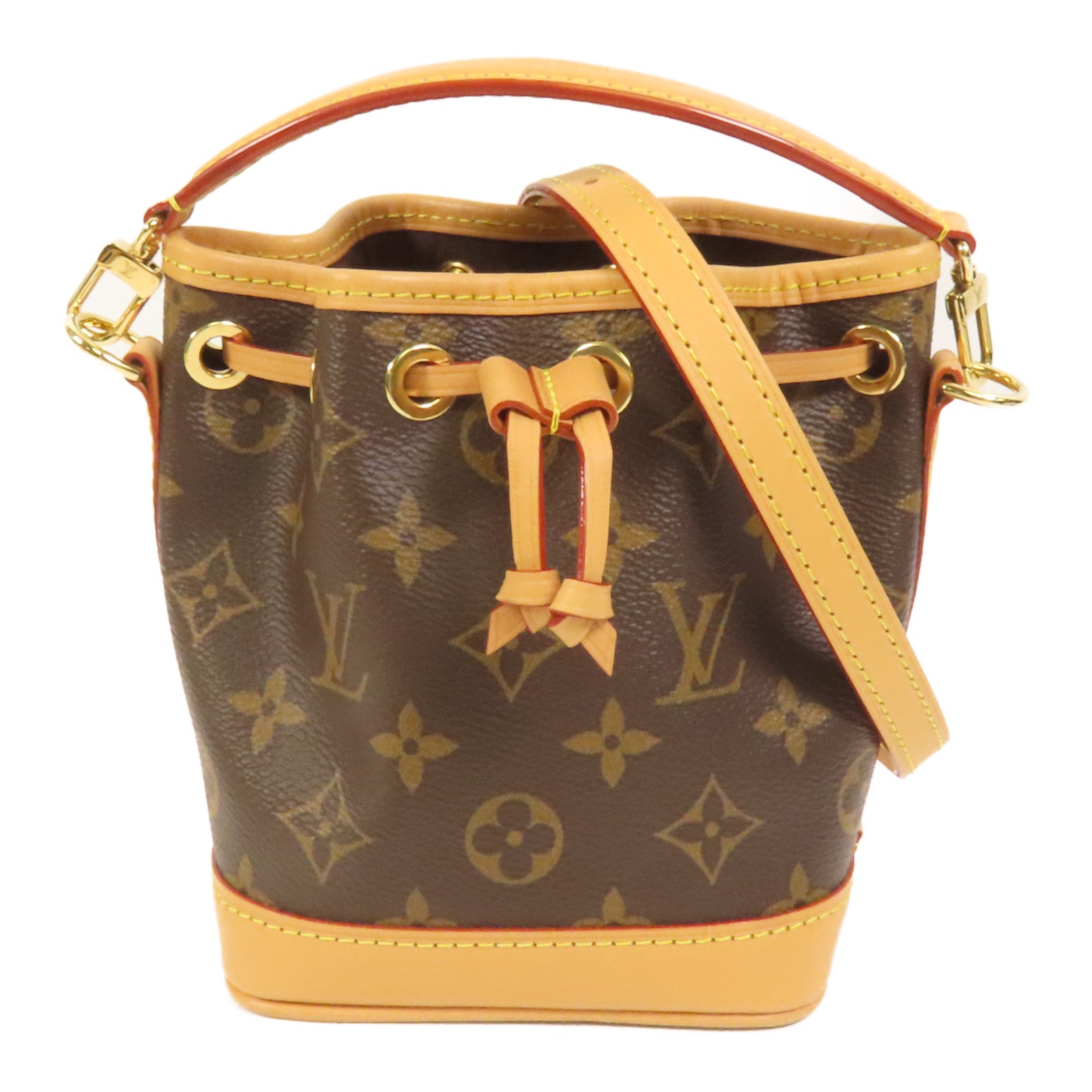 LOUIS VUITTON Monogram Nano Noe金扣手挽肩背兩用袋