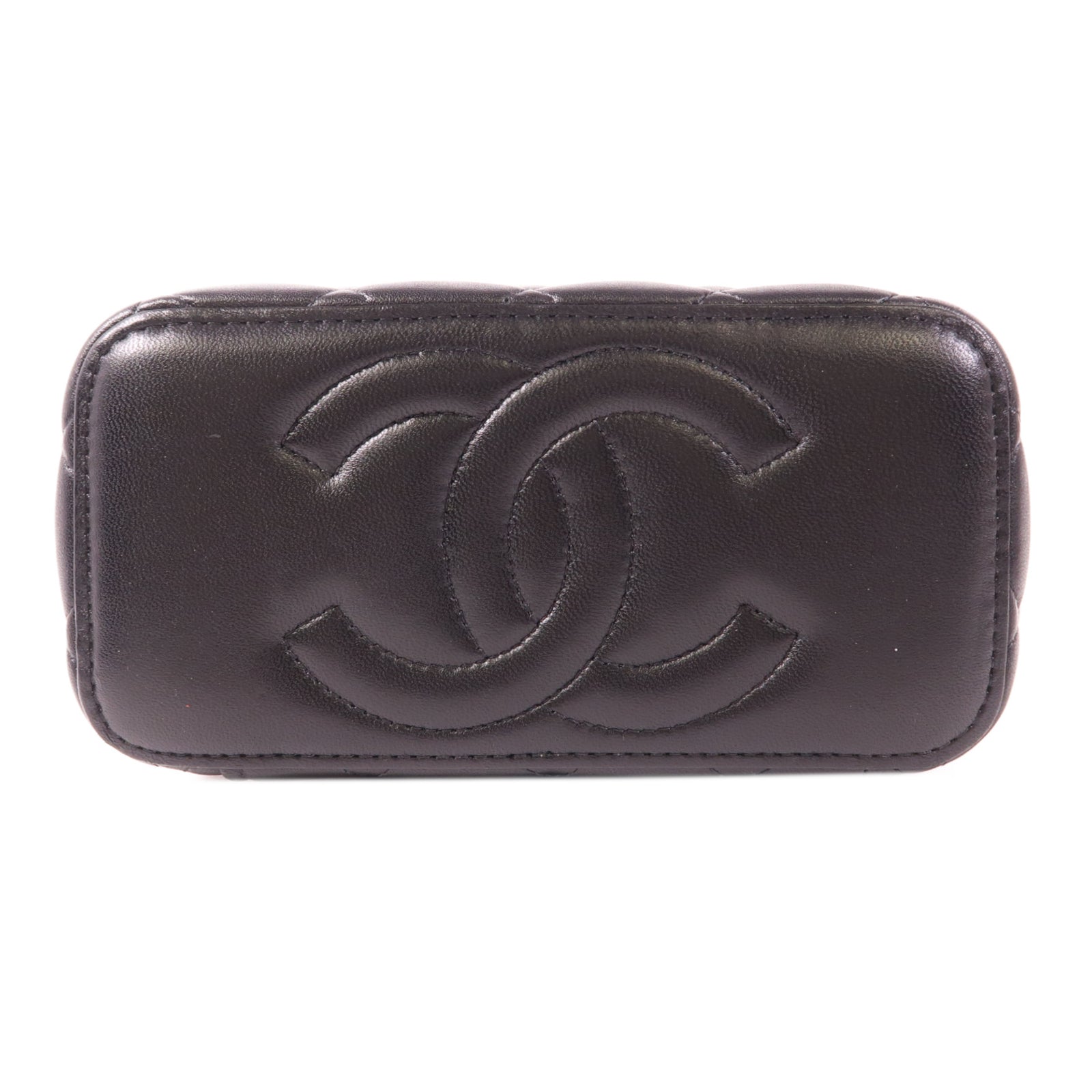 CHANEL 羊皮皮革Vanity Case金扣手挽肩背兩用袋