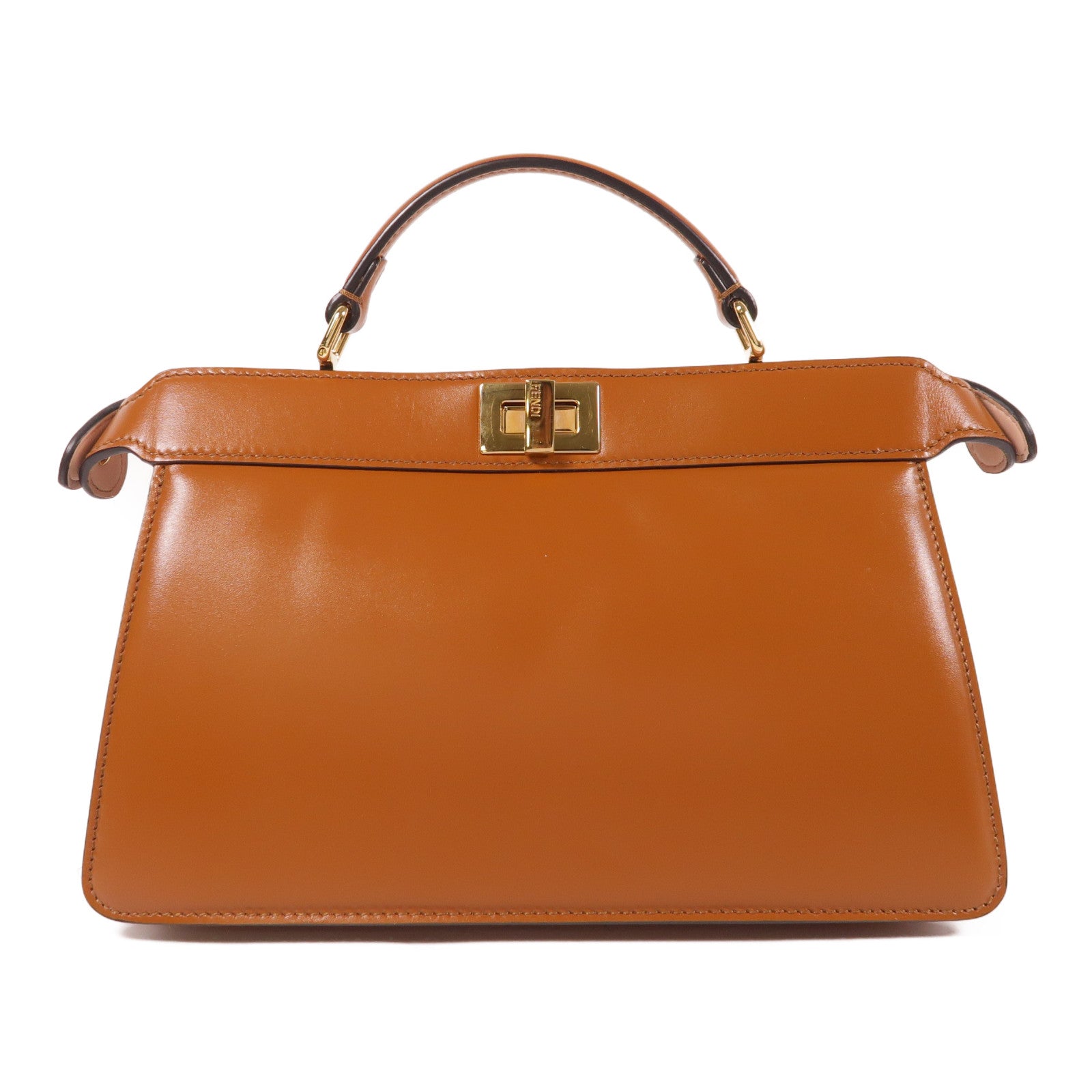 FENDI 牛皮皮革Peekaboo金扣手挽肩背兩用袋