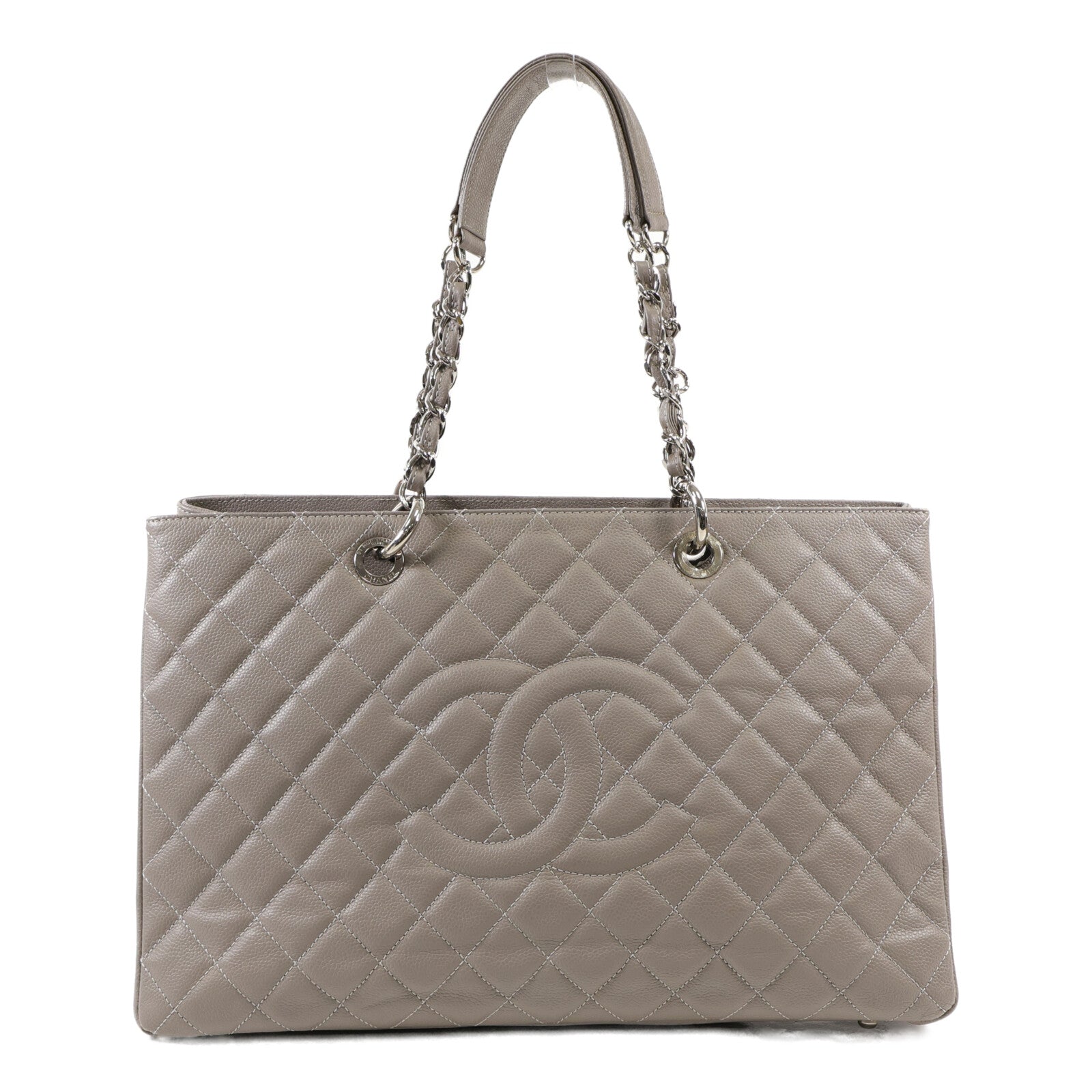 CHANEL 牛皮皮革GST Grand Shopping Tote銀扣手挽袋