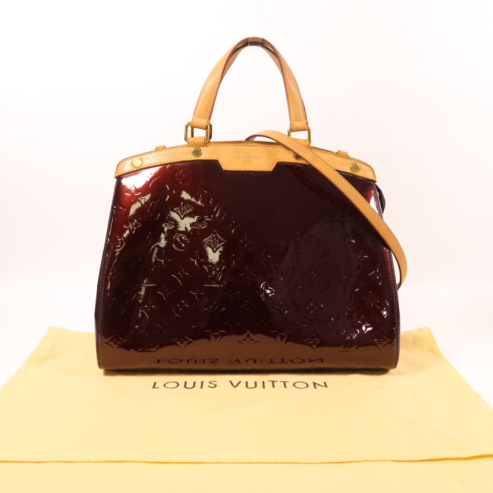 LOUIS VUITTON 【激減優惠】Vernis Brea GM金扣手挽肩背兩用袋