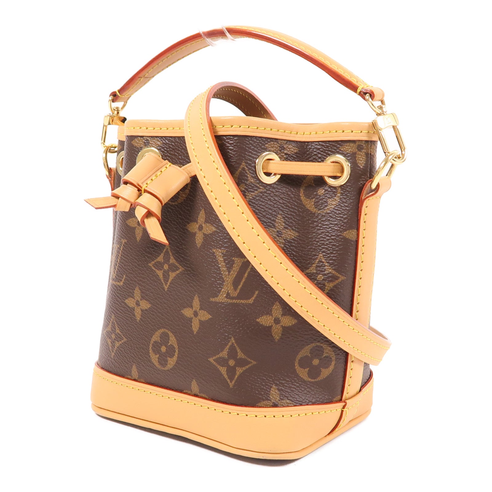 LOUIS VUITTON Monogram Nano Noe金扣手挽肩背兩用袋