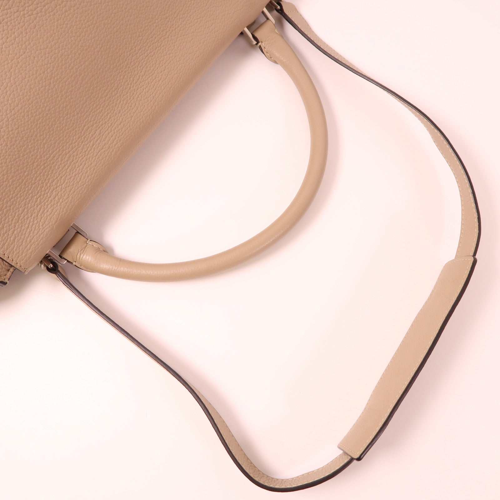 CELINE 牛皮皮革Trapeze銀扣手挽肩背兩用袋