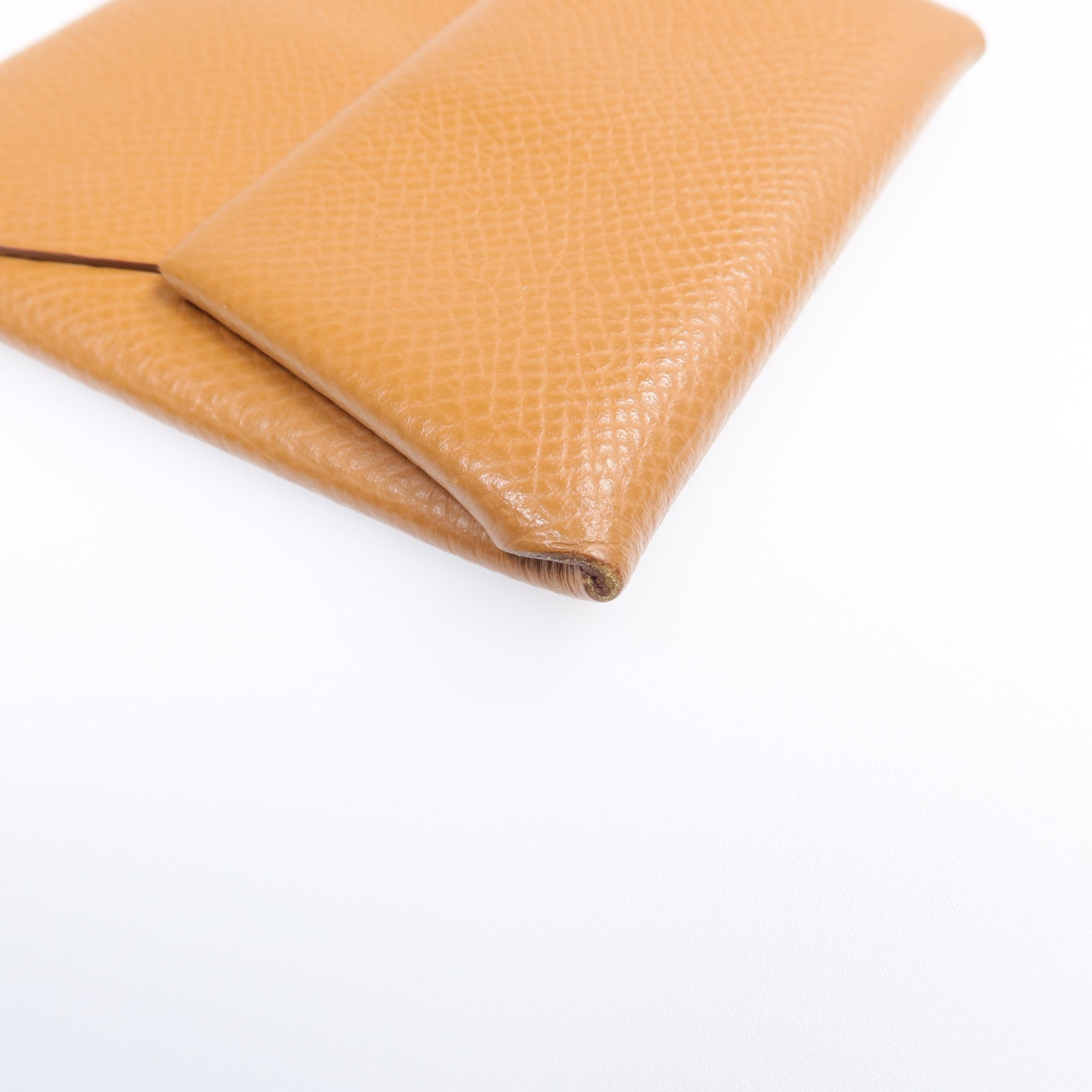 HERMES 【激減優惠】Epsom皮革Bastia銀扣零錢包Gold