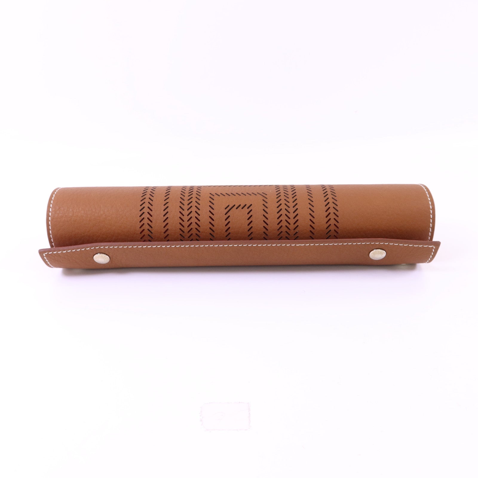 HERMES Smooth Taurillon皮革Tray銀扣托盤