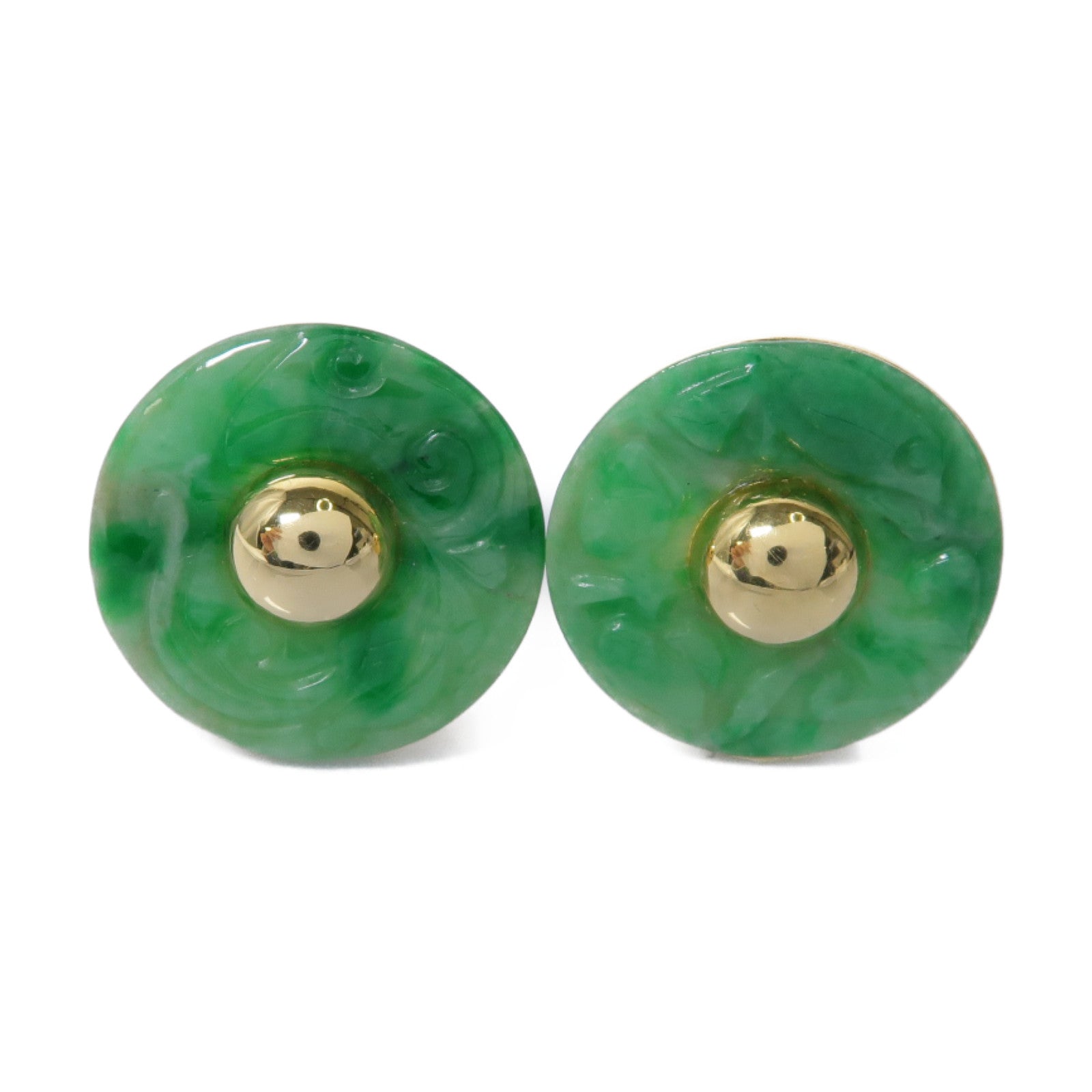 JEWELRY 【激減優惠】18K黃金Jade Earrings翡翠耳環
