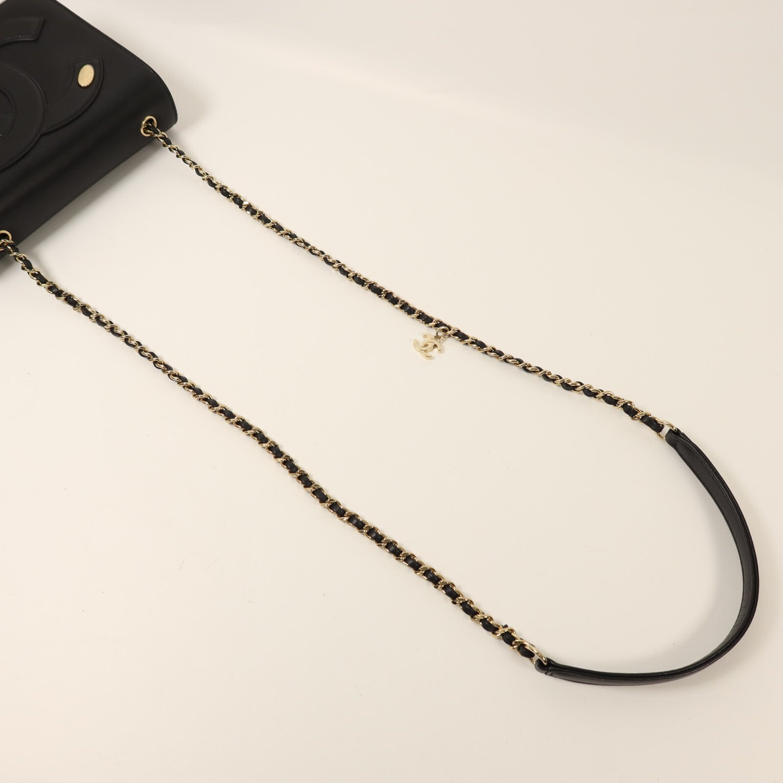 CHANEL 【激減優惠】羊皮皮革Chain Shoulder金扣鏈帶肩背袋
