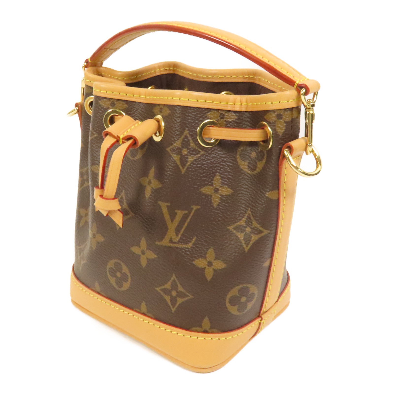 LOUIS VUITTON Monogram Nano Noe金扣手挽肩背兩用袋