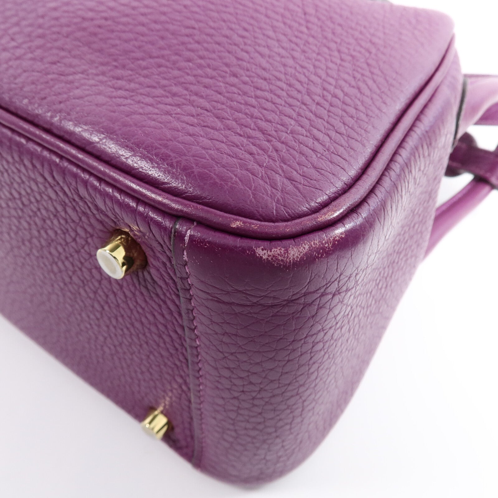 HERMES Clemence皮革Mini Lindy手挽肩背兩用袋
