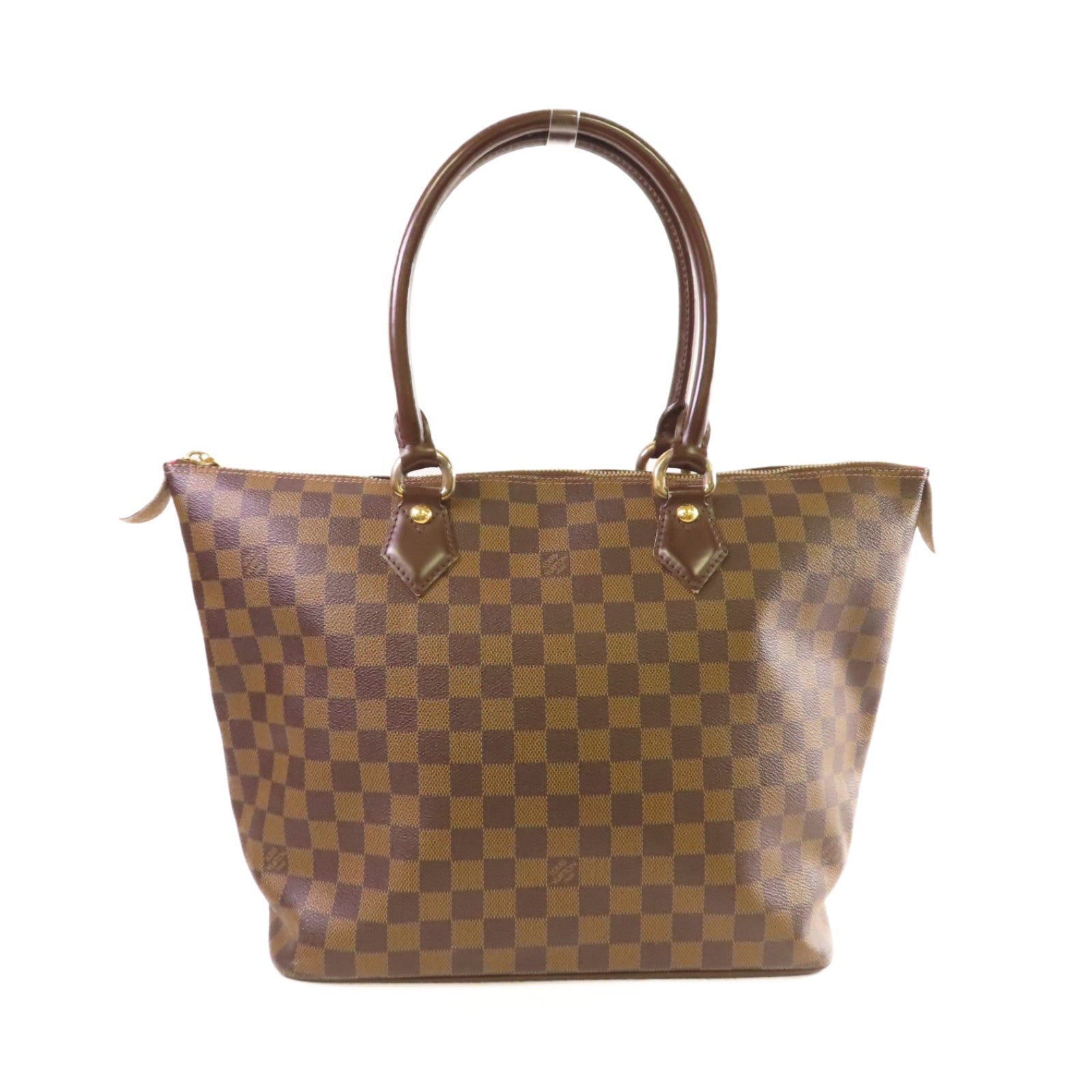 LOUIS VUITTON 【激減優惠】Damier Ebene Saleya MM Shoulder Bag金扣肩背袋啡色