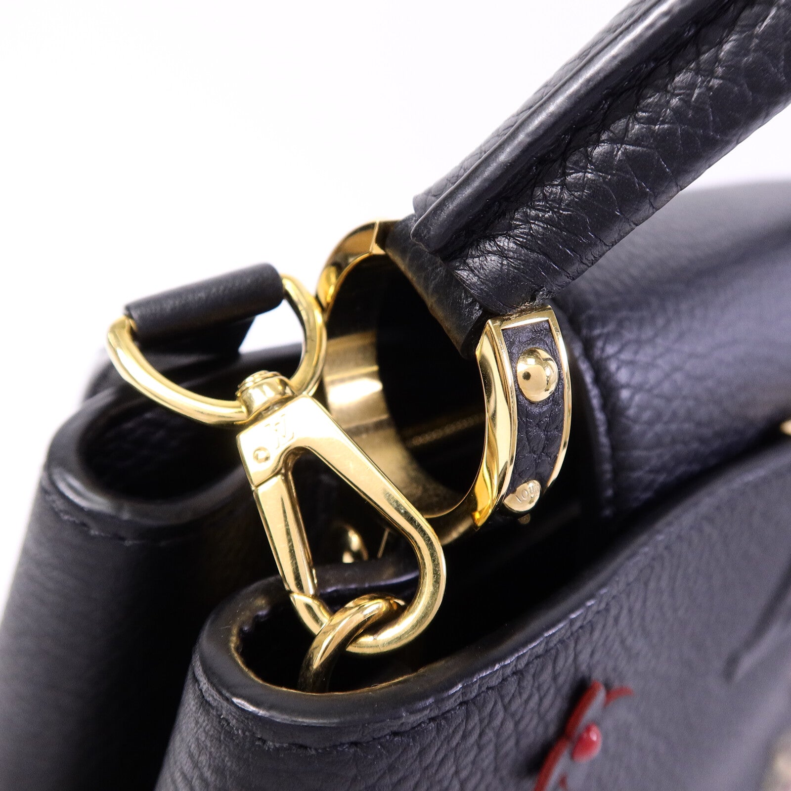 LOUIS VUITTON Taurillon Capucines MM手挽肩背兩用袋